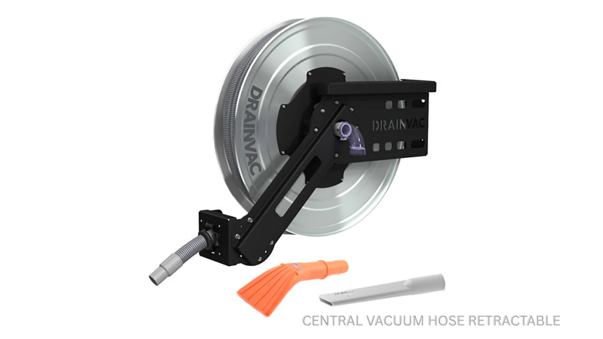 Shop the DrainVac Retractable Hose Reel System – A Smarter Central Vacuum Hose Retractable Design