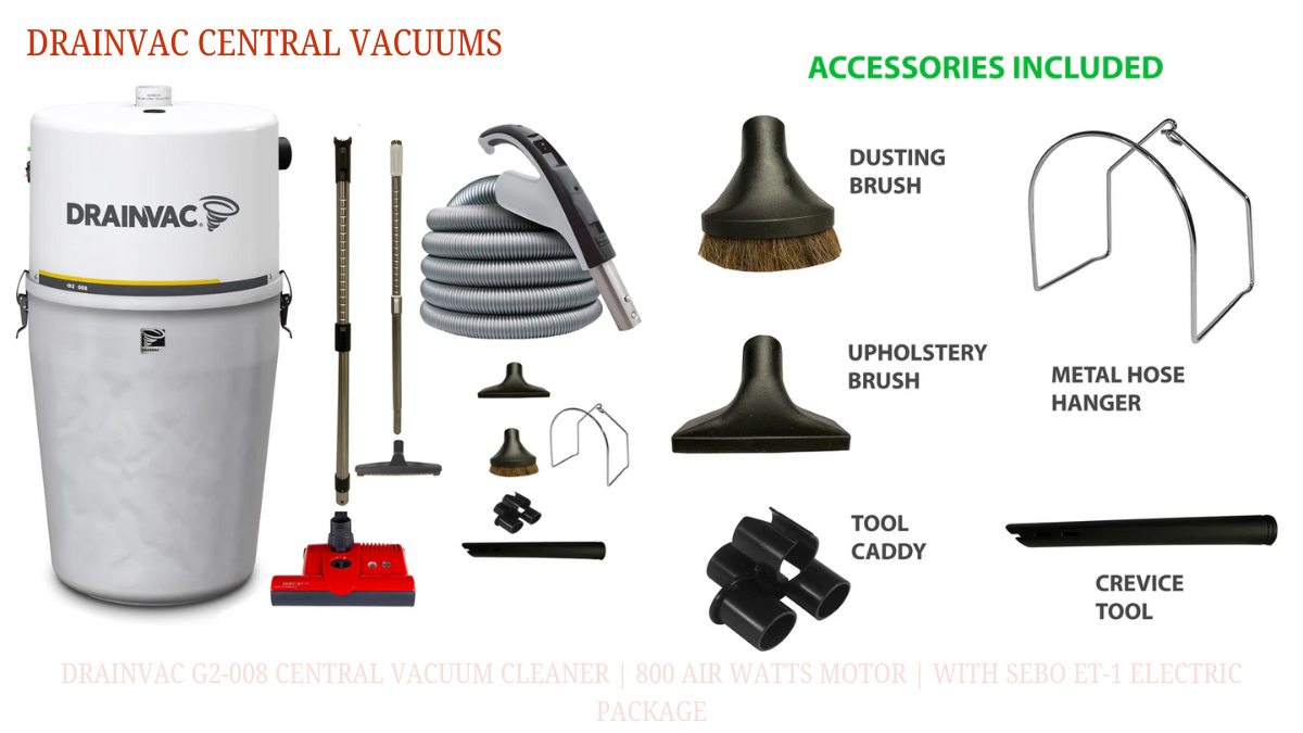 Why the Drainvac G2-008 Central Vacuum with Sebo ET-1 Is Canada’s Top Cleaning System?