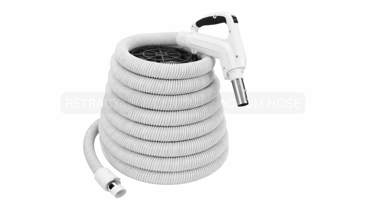 retractable central vacuum hose