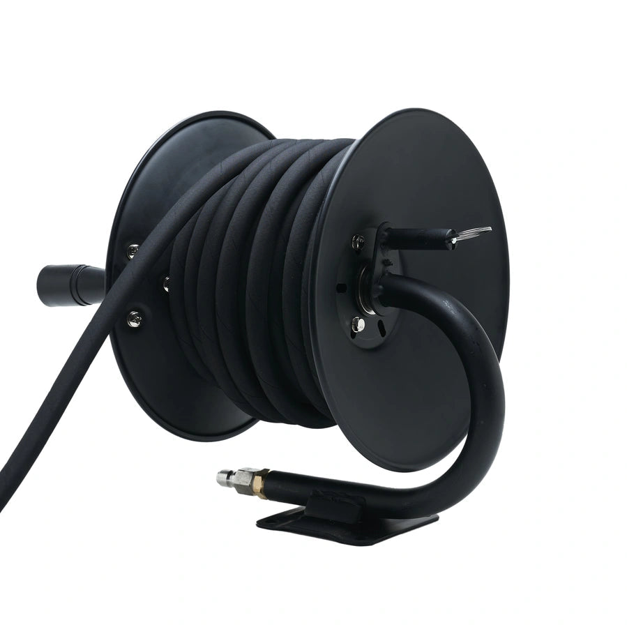 Veloci MTM Hydro Professional KobraJet Hose Reel Kit 100' - Black