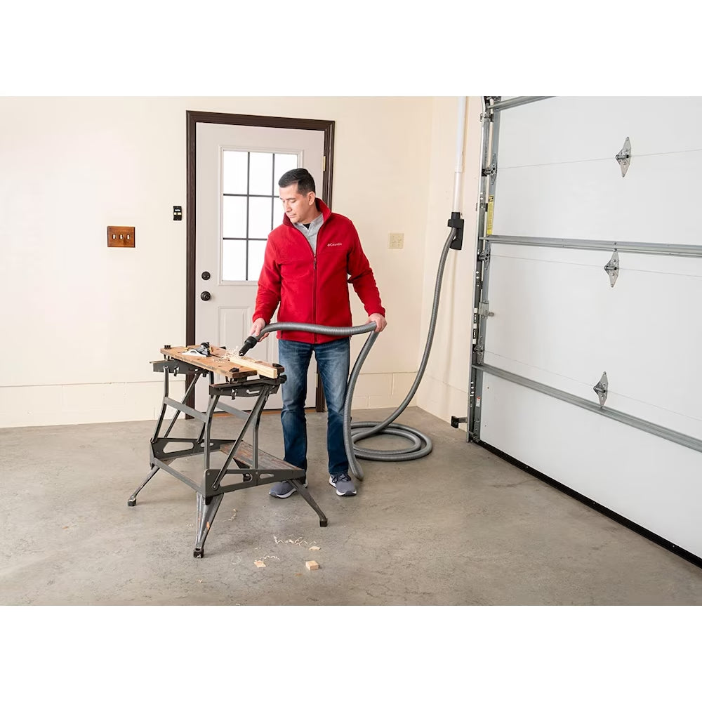 Vroom Retract Vac Central Vacuum Garage & Utility Retractable Hose System | Deluxe Cleaning Accessories