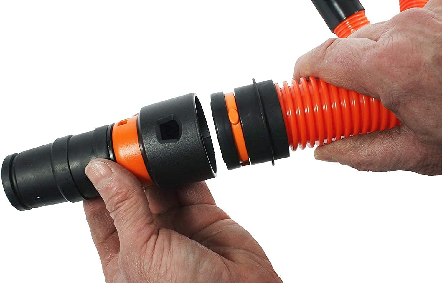 VPC Dust Collection Hose for Home and Shop Vacuums with Multi-Brand Power Tool Adapter Set Fittings | Silver