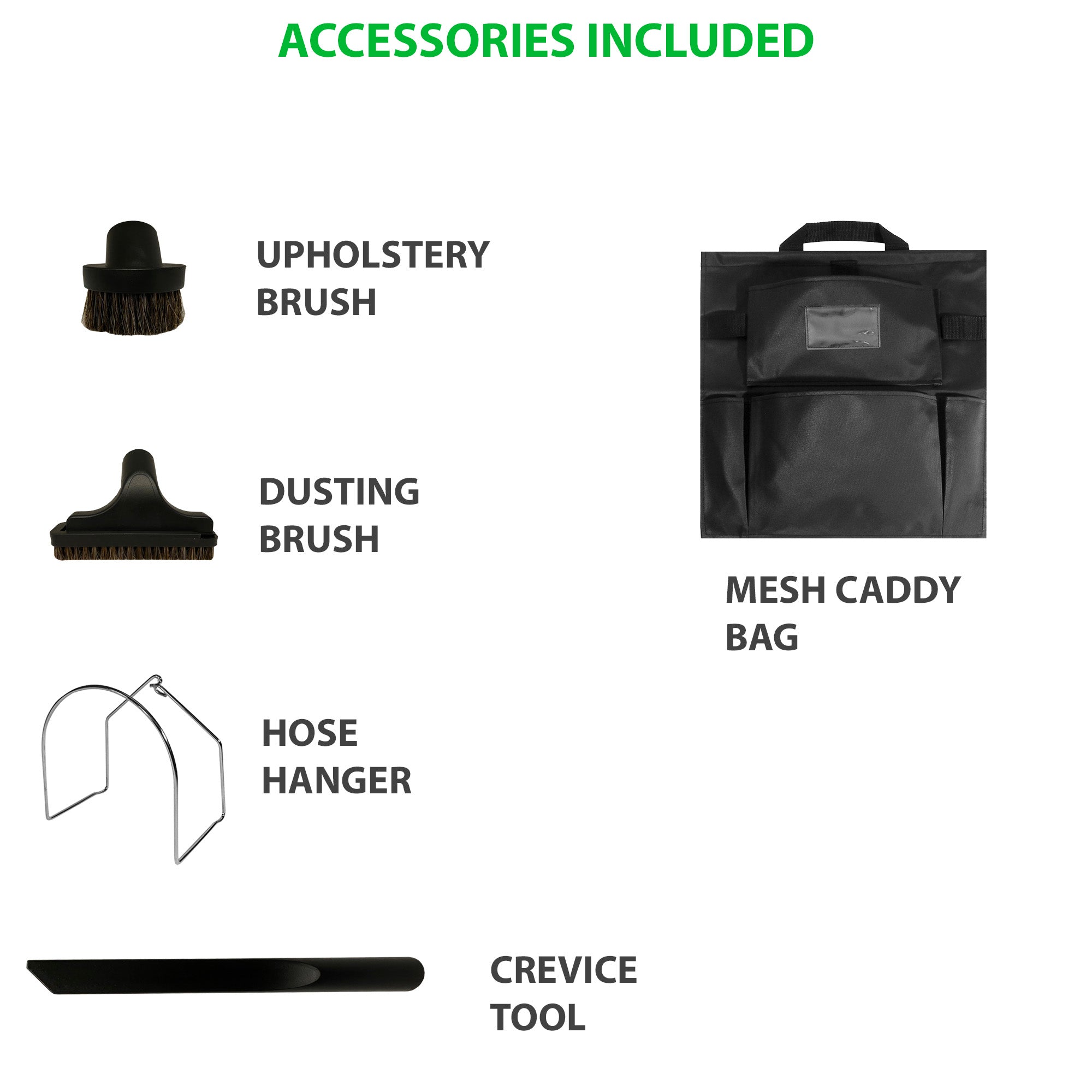 VPC Basic Garage / Car Cleaning Kit for Central Vacuum - Accessories Included