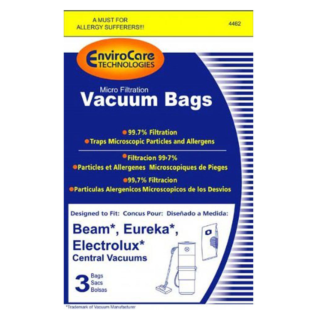 Beam, Eureka, Electrolux Micro Filtration Central Vacuum Bags