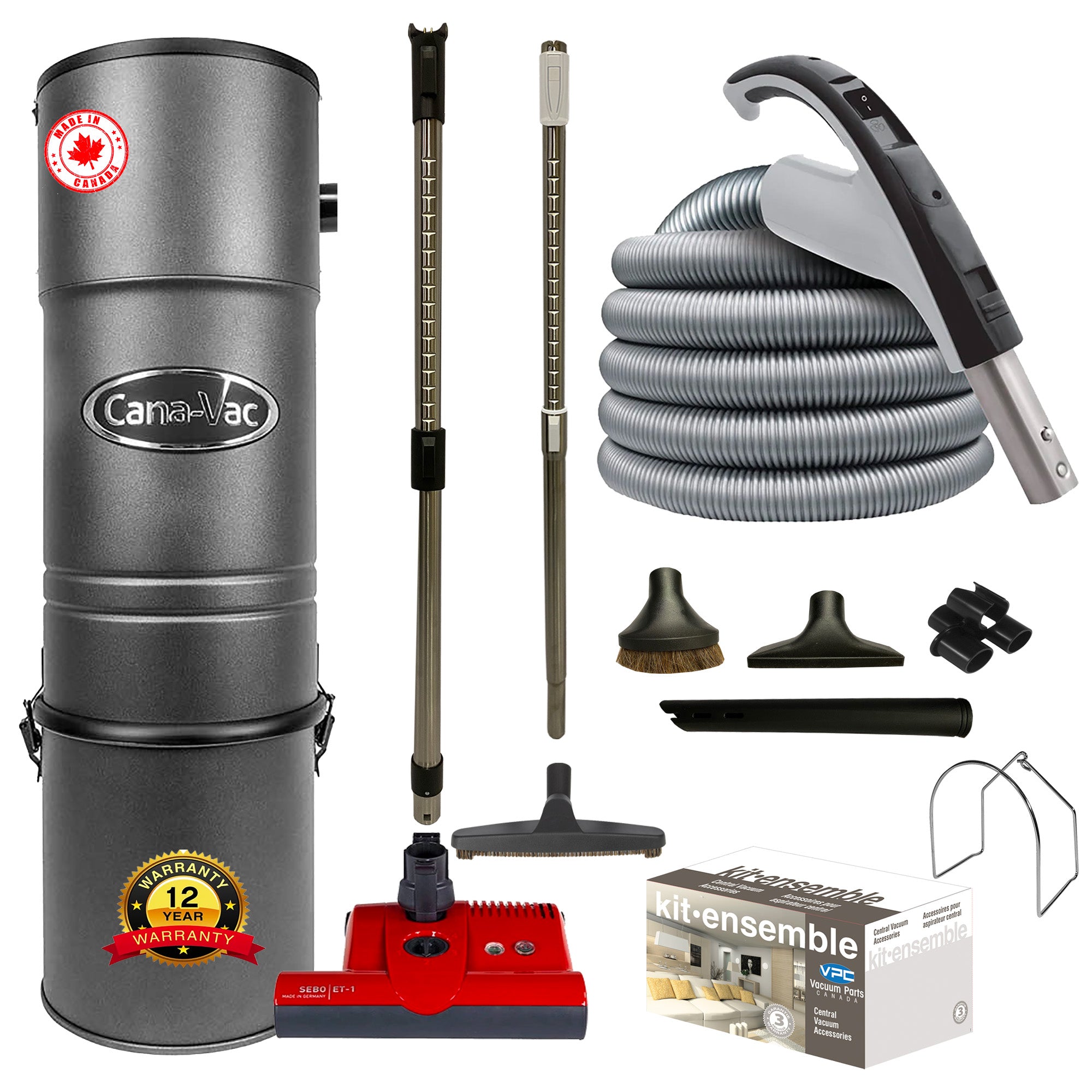 CanaVac CV687 Central Vacuum with Premium Electric Package
