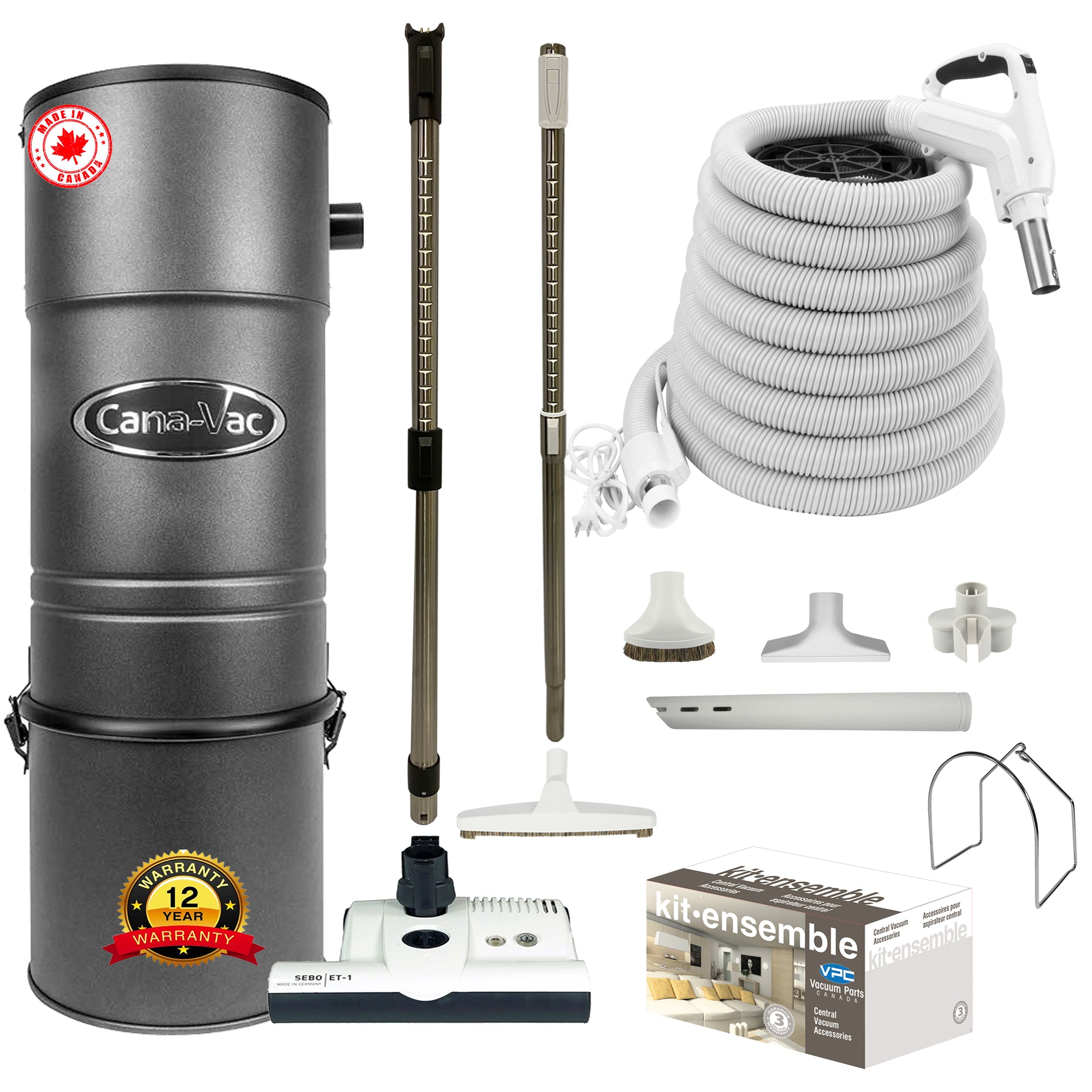 CanaVac CV787 Central Vacuum Cleaner with Premium Electric Package