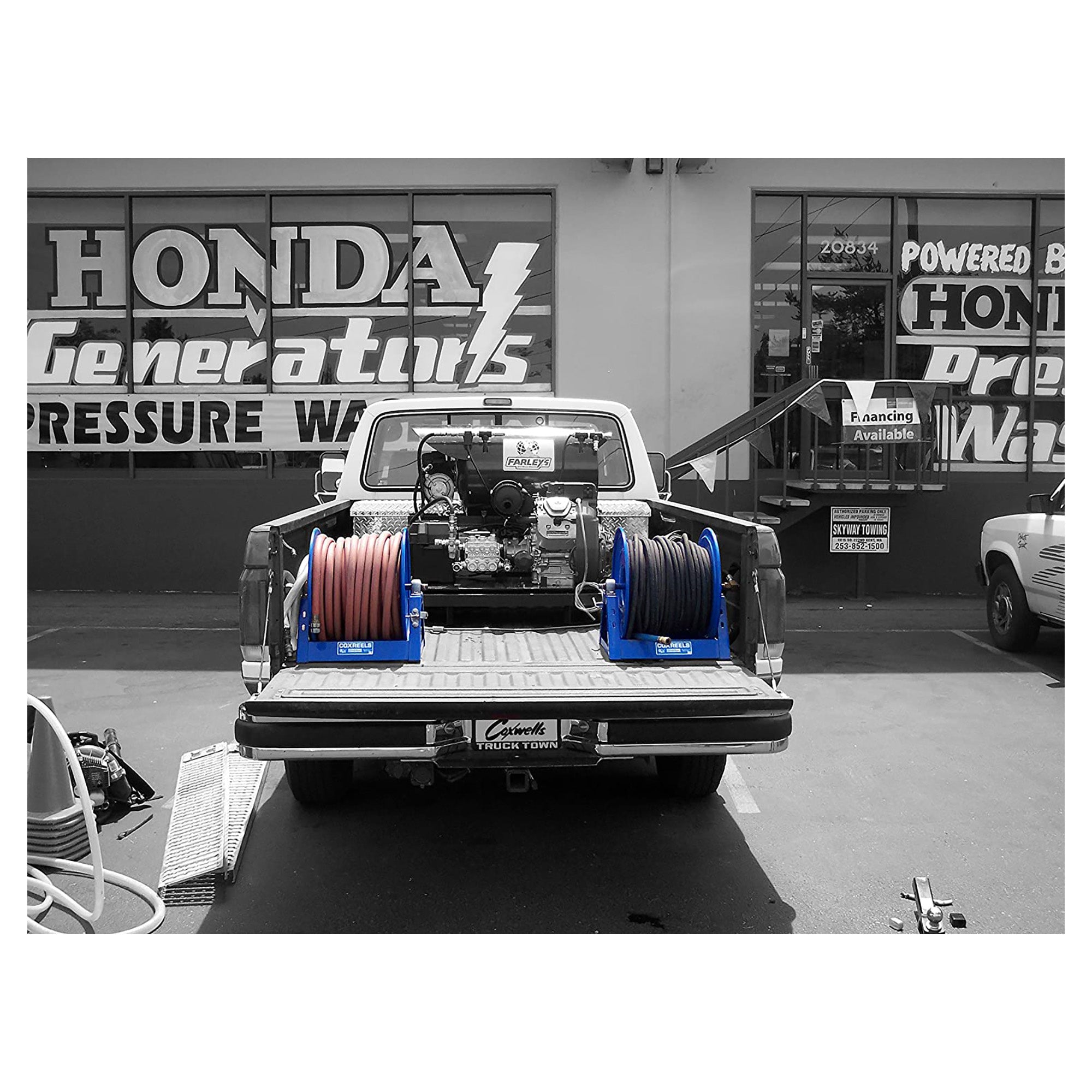 Coxreels 1125-4-100 Hand Crank Steel Hose Reel | 1125 Series | 1/2 Inch x 100', 3,000 PSI