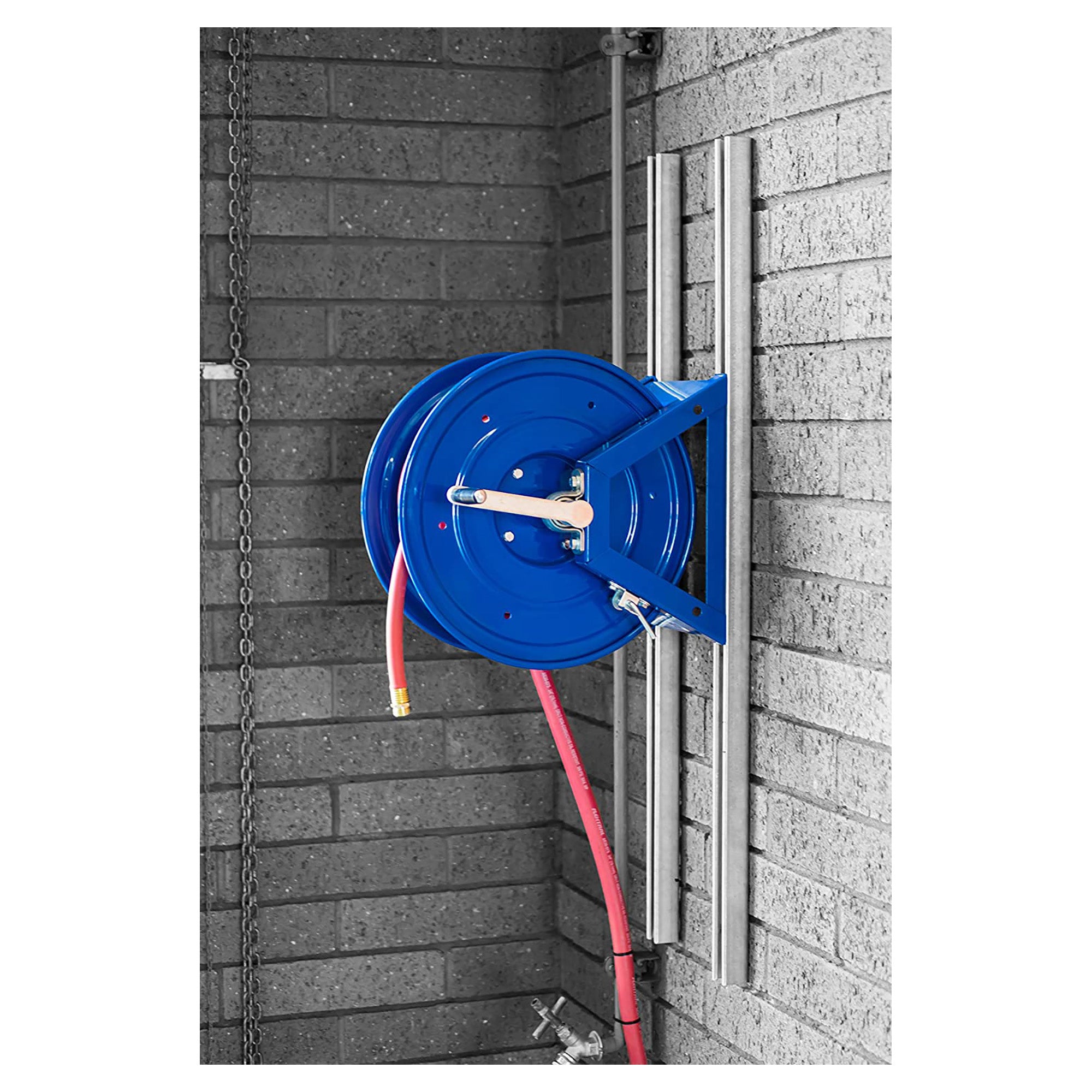 Coxreels 1125-4-100 Hand Crank Steel Hose Reel | 1125 Series | 1/2 Inch x 100', 3,000 PSI