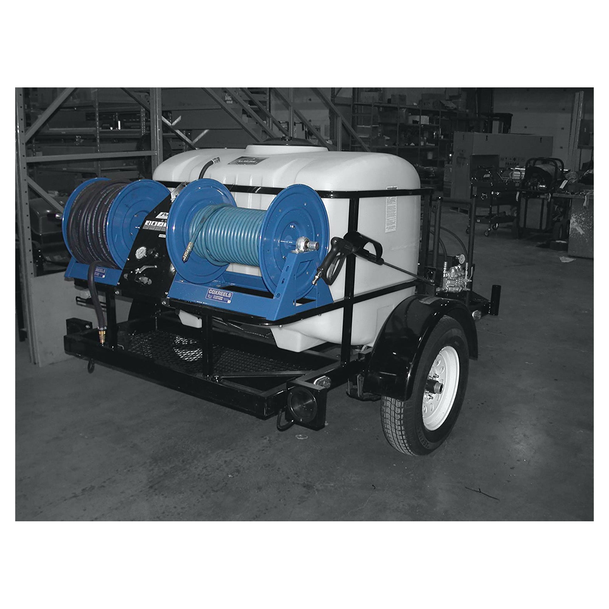 Coxreels 1125-4-100 Hand Crank Steel Hose Reel | 1125 Series | 1/2 Inch x 100', 3,000 PSI