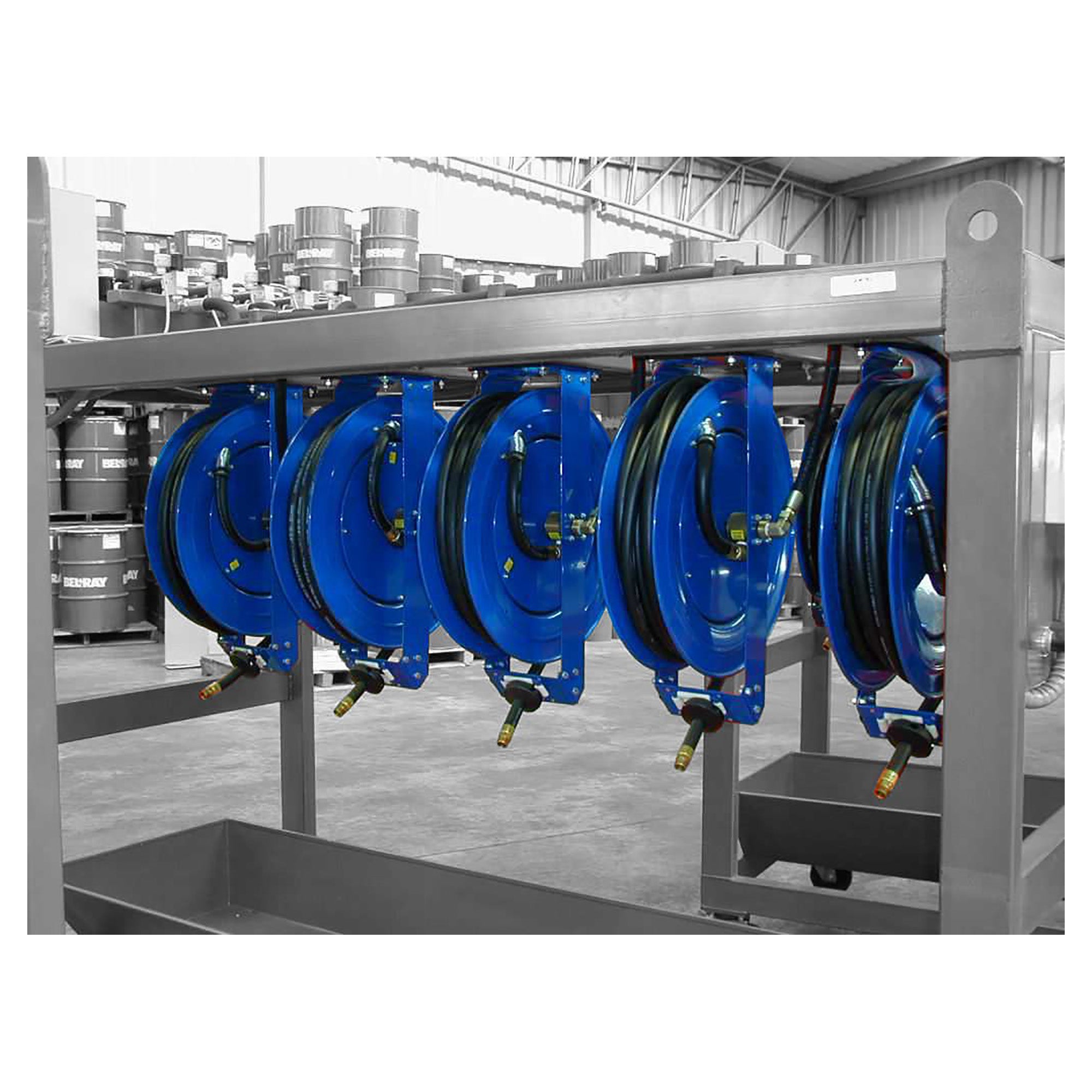 Coxreels P-LPL-125 Low Pressure Retractable Air/Water/Oil Hose Reel | 1/4 Inch  x 25' | 300 PSI
