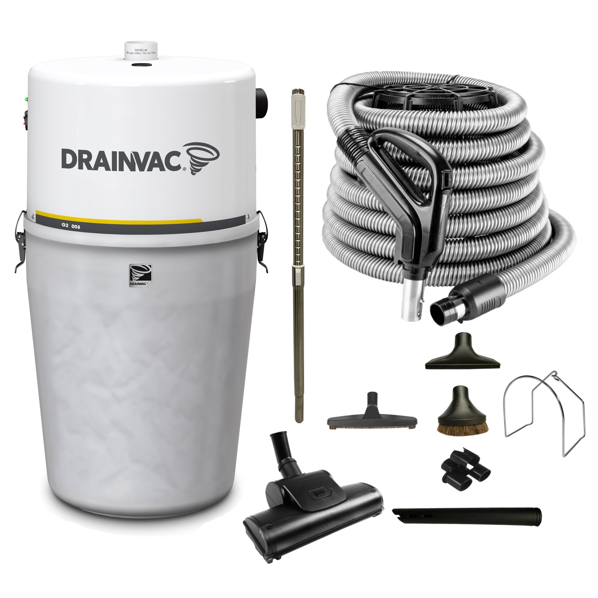 DrainVac G2-008 Central Vacuum Cleaner with Deluxe Air Package