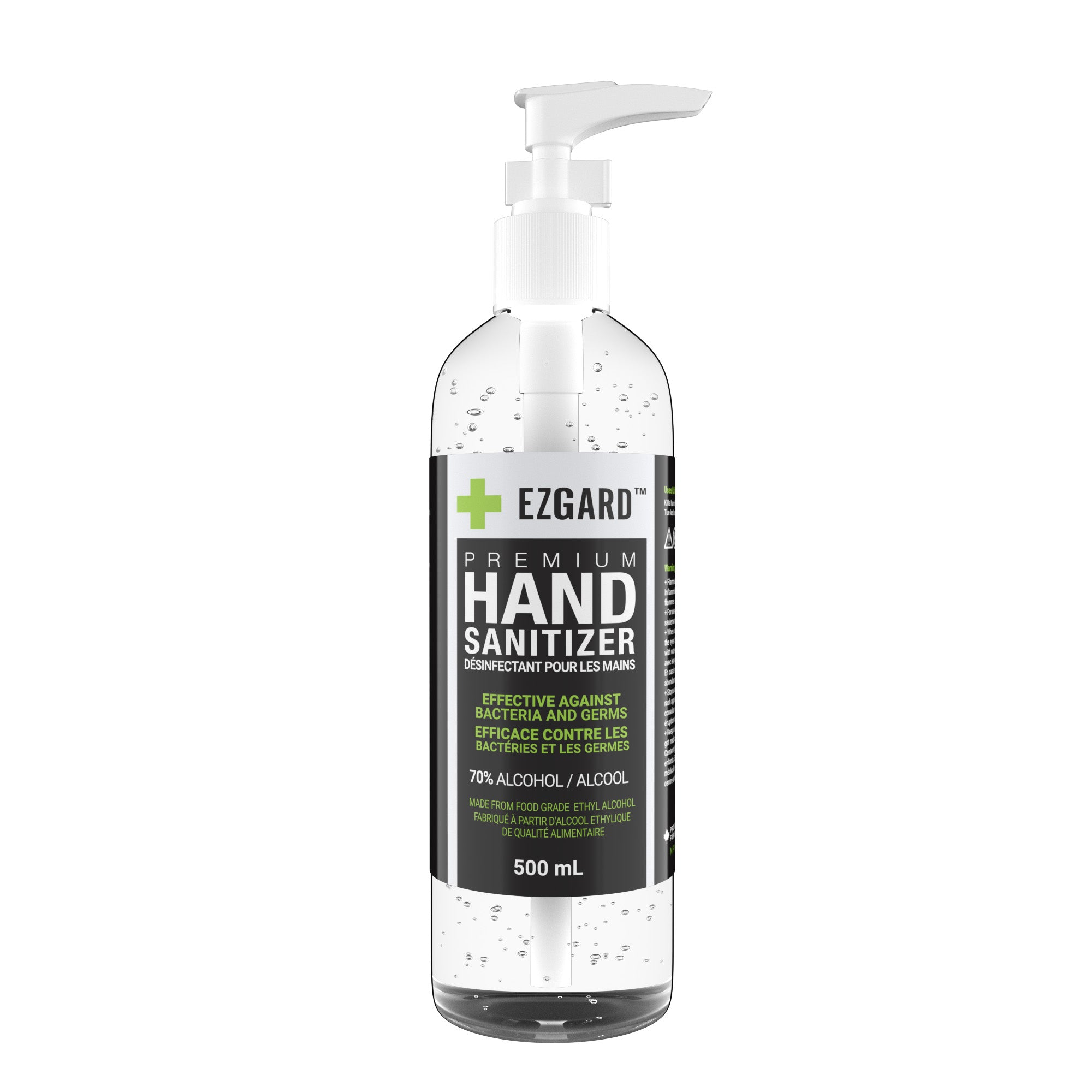 EZGARD Premium Hand Sanitizer Gel - 500 ml Bottle with Pump