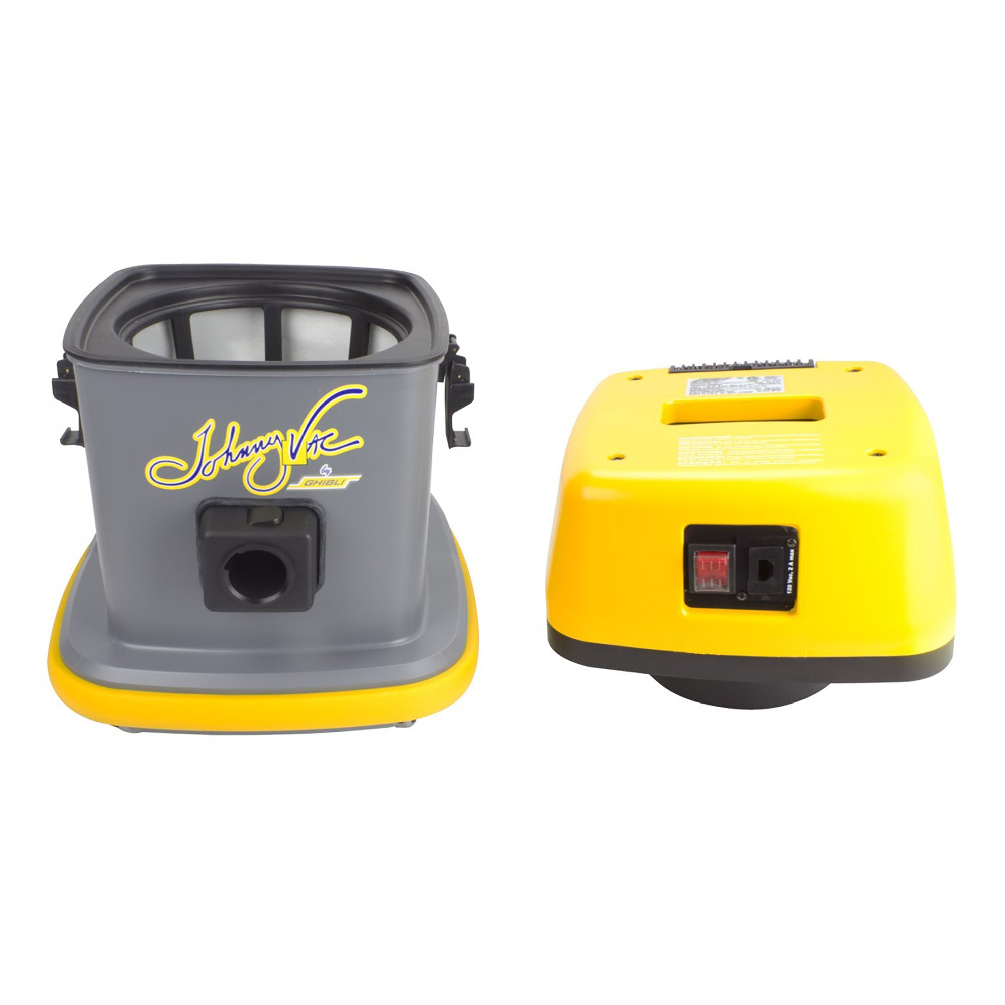 Johnny Vac JV5 Commercial Canister Vacuum with Integrated Electrical Outlet