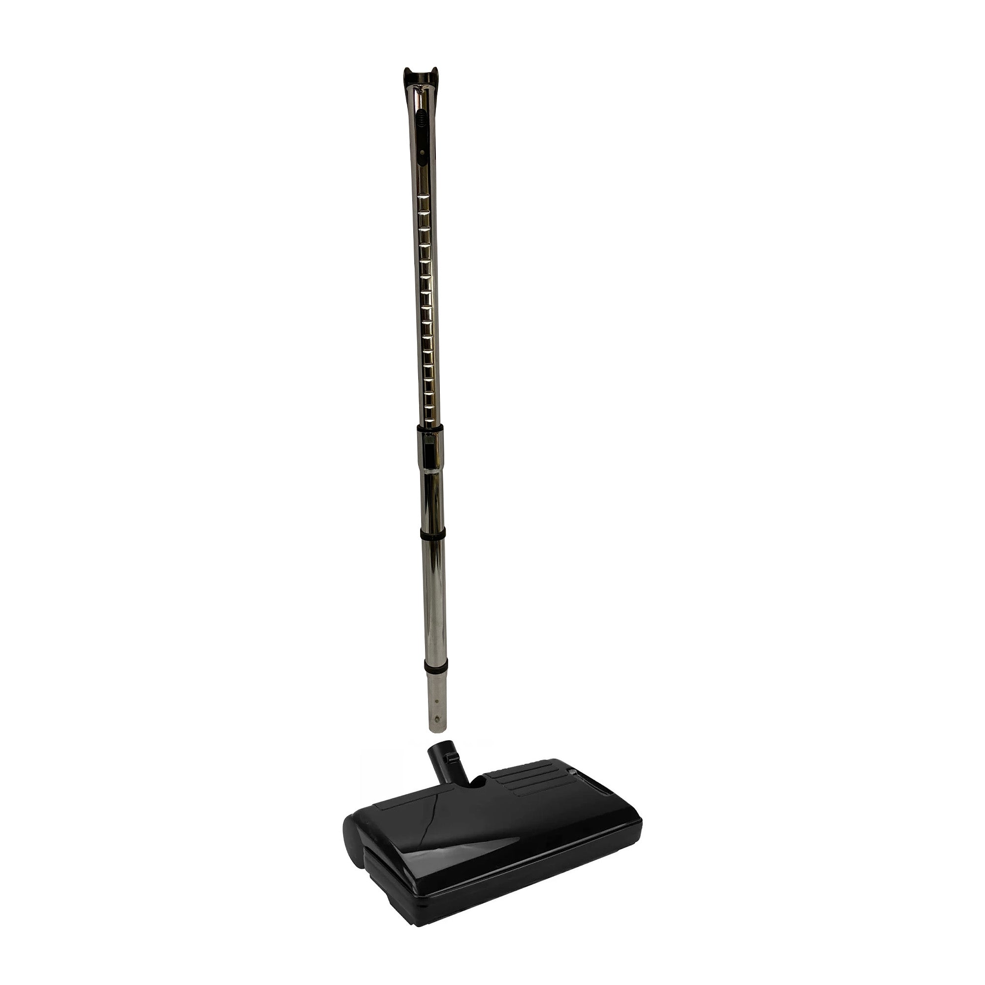 Sweep N' Groom Rugmaster Central Vacuum Electric Power Head Nozzle with Metal Roller and Wand - Black