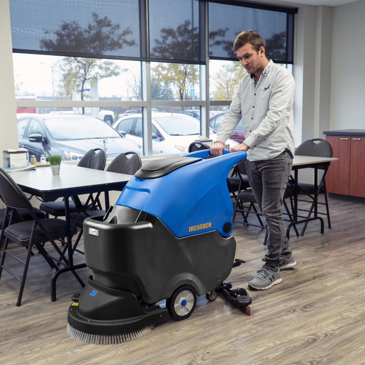 Johnny Vac JVC50BCN Autoscrubber | 20" Cleaning Path | Gel Batteries & Charger Included