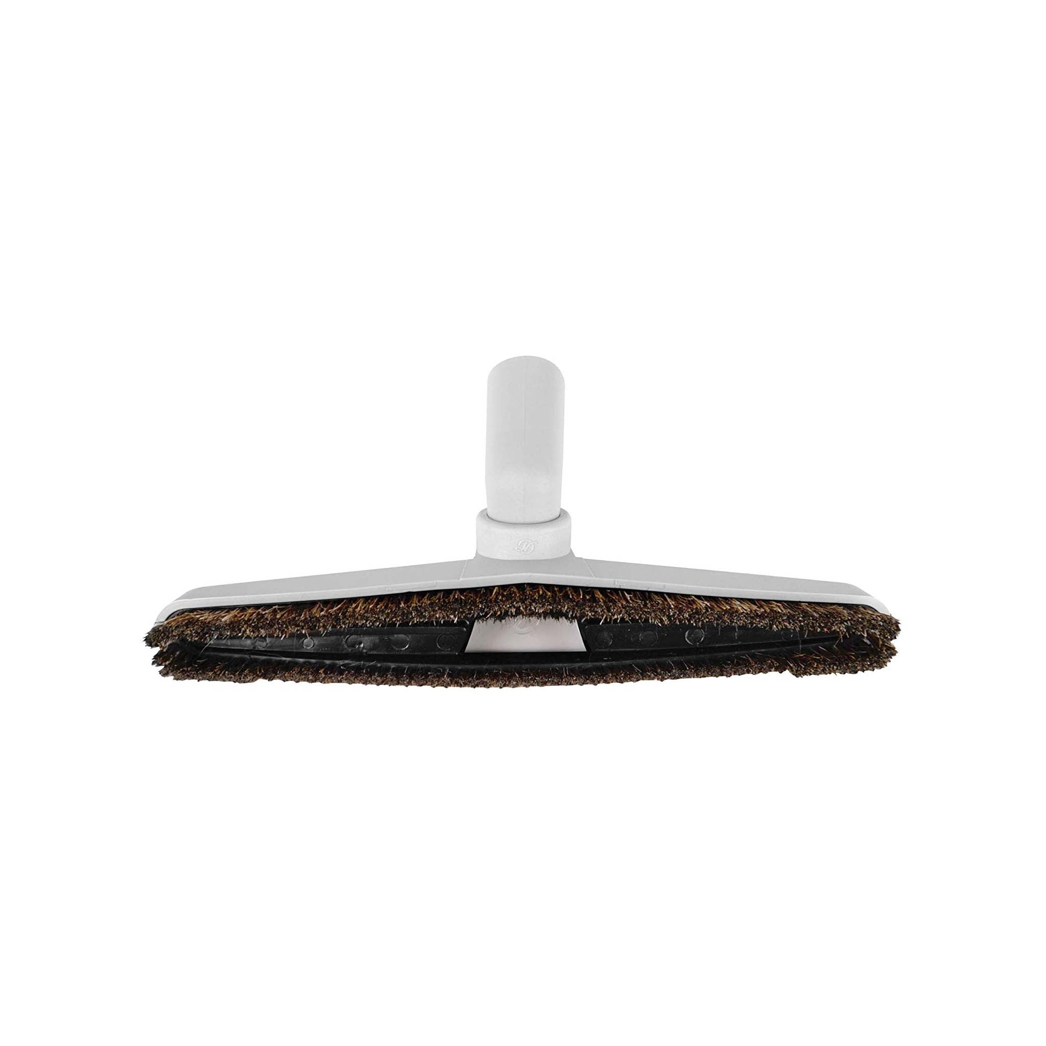 Central Vacuum Hard Floor Vacuum Brush Attachment with Natural Bristles | White | 12 inch