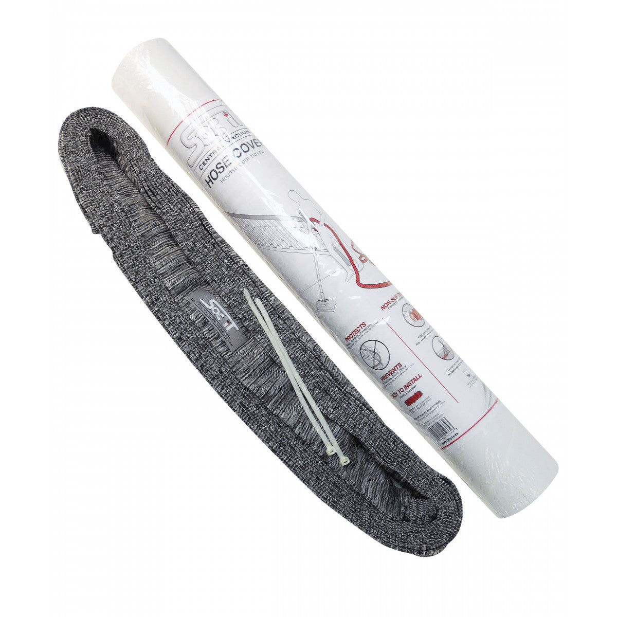Hose Cover for 40' (12 m) Hose of Central Vacuum Cleaner - with Nylon Twist-off Straps