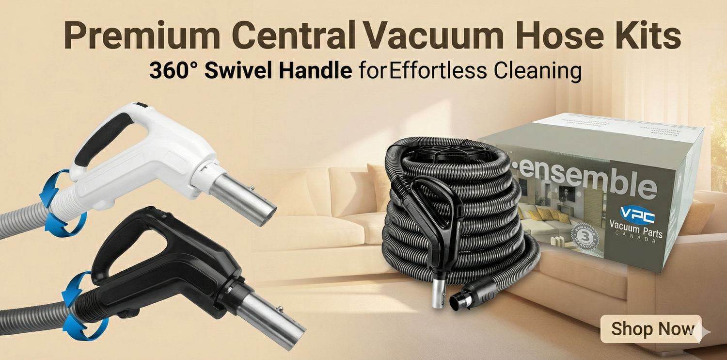 central vacuum retractable hose