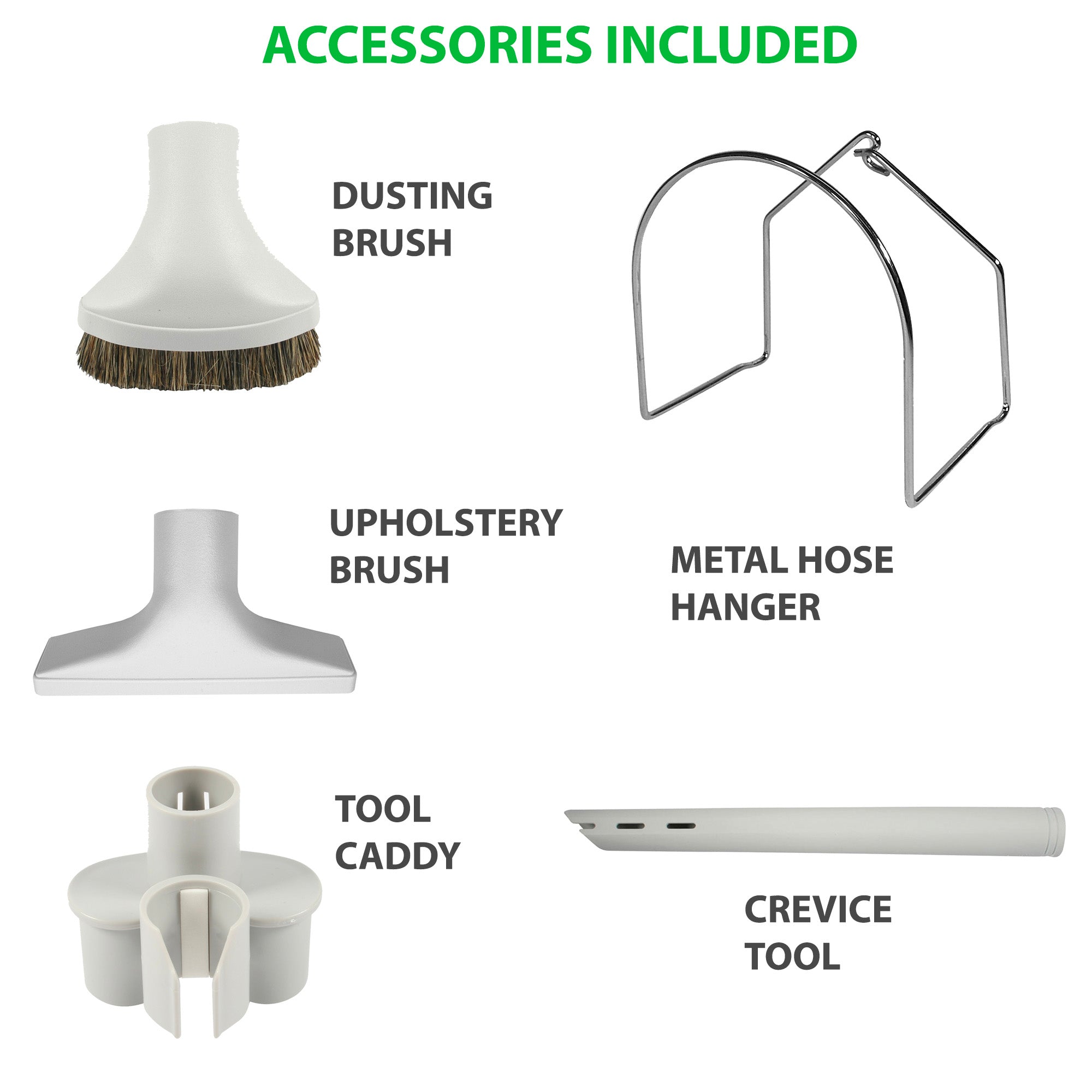 VPC Central Vacuum Accessory Kit with Telescopic Wand and Deluxe Tool Set - Accessories Included