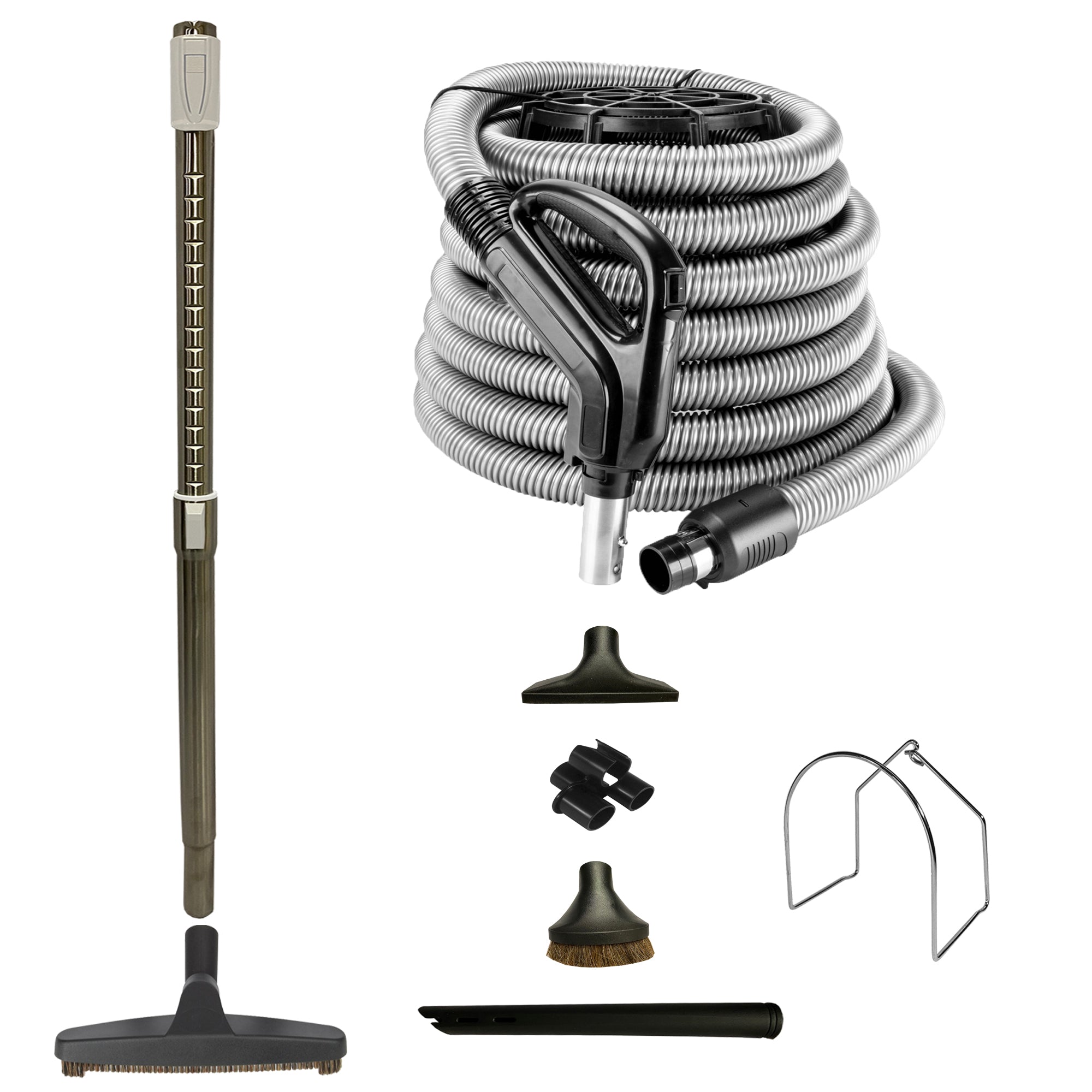 VPC Central Vacuum Accessory Kit with Telescopic Wand and Deluxe Tools Set