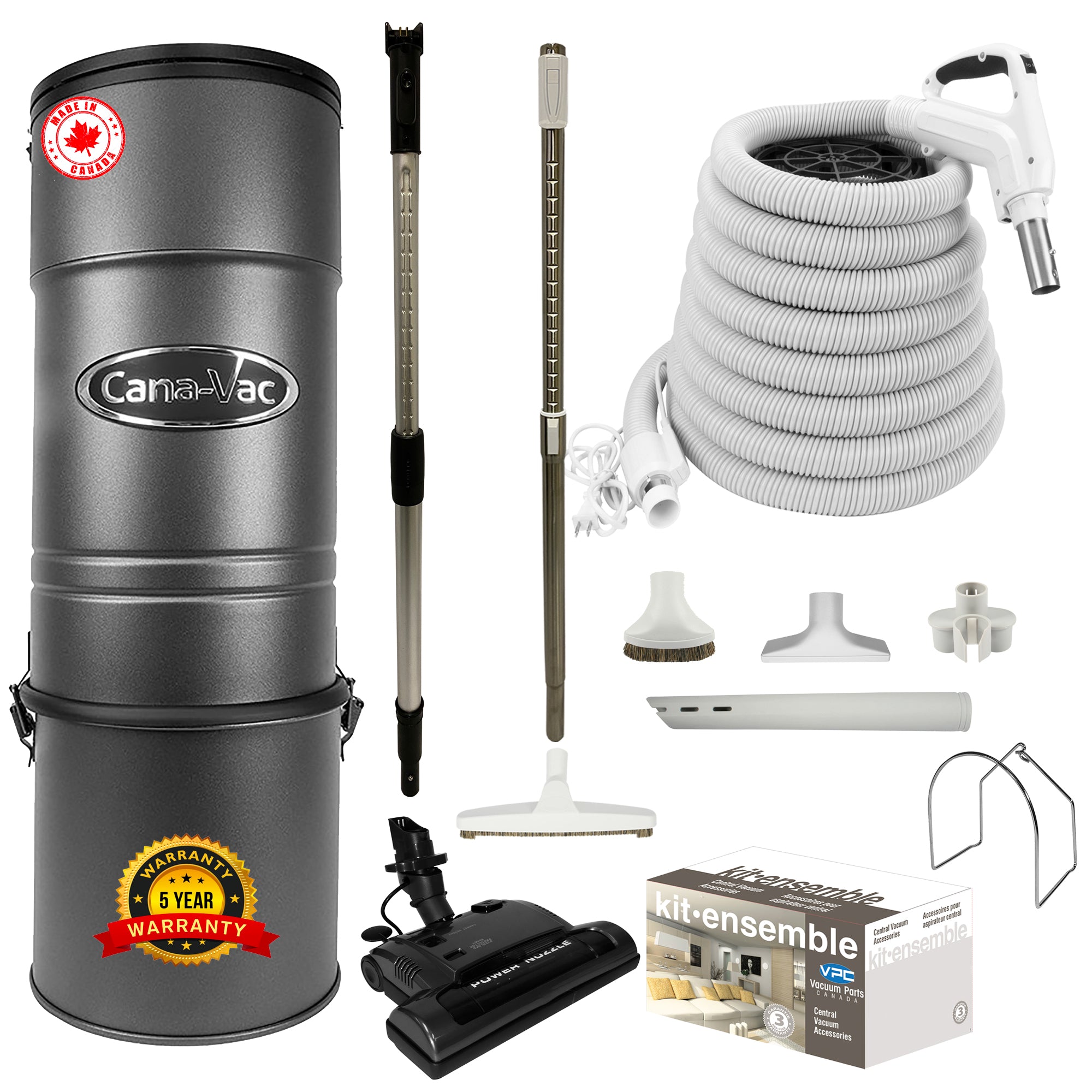CanaVac CV587 Central Vacuum with Standard Electric Package
