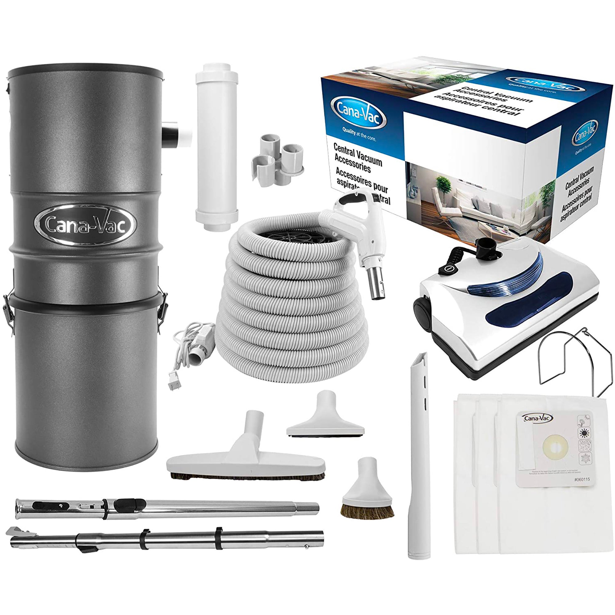 Cana-Vac CV700SP Ethos Central Vacuum with LS Deluxe Electric Package