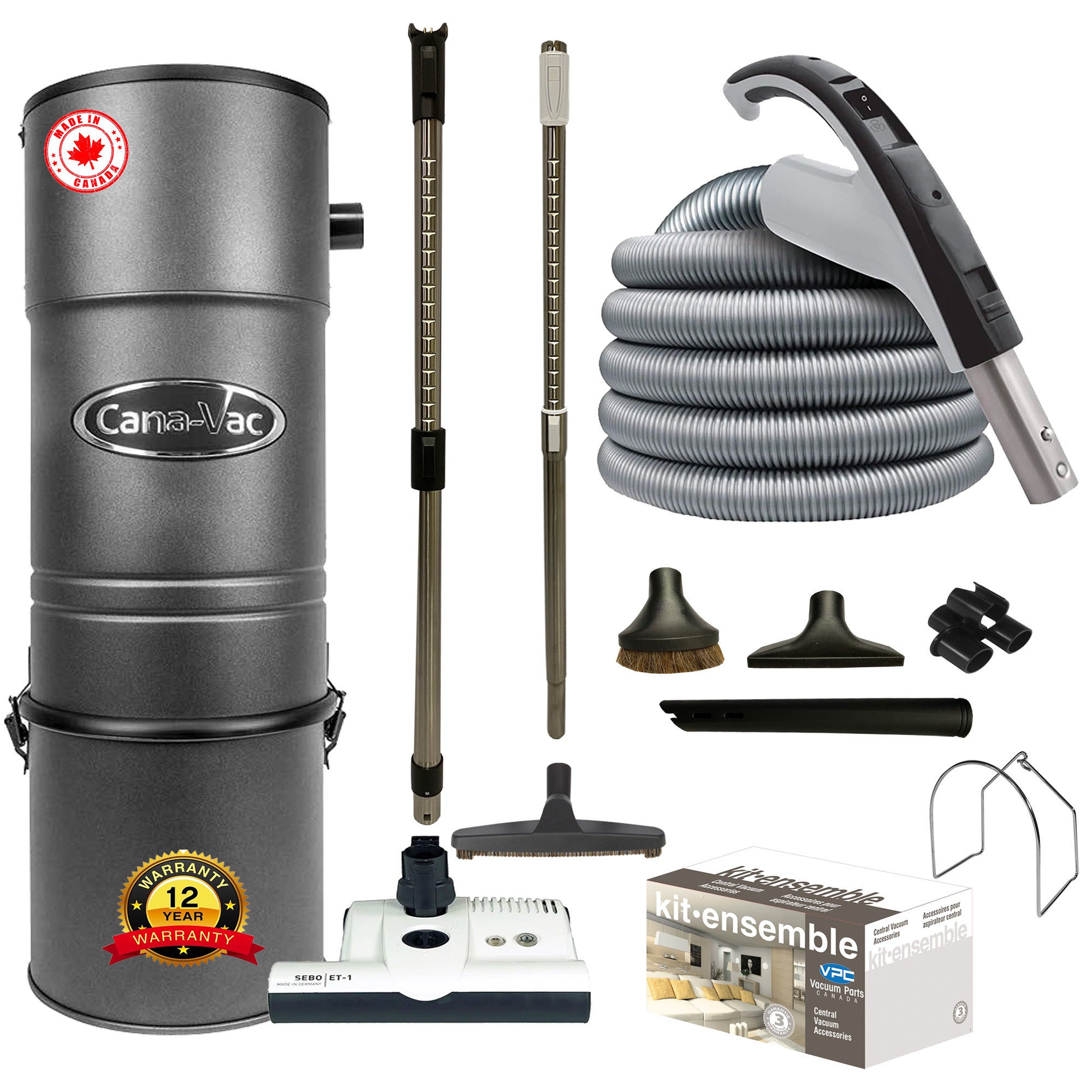 CanaVac CV787 Central Vacuum Cleaner with Premium Electric Package