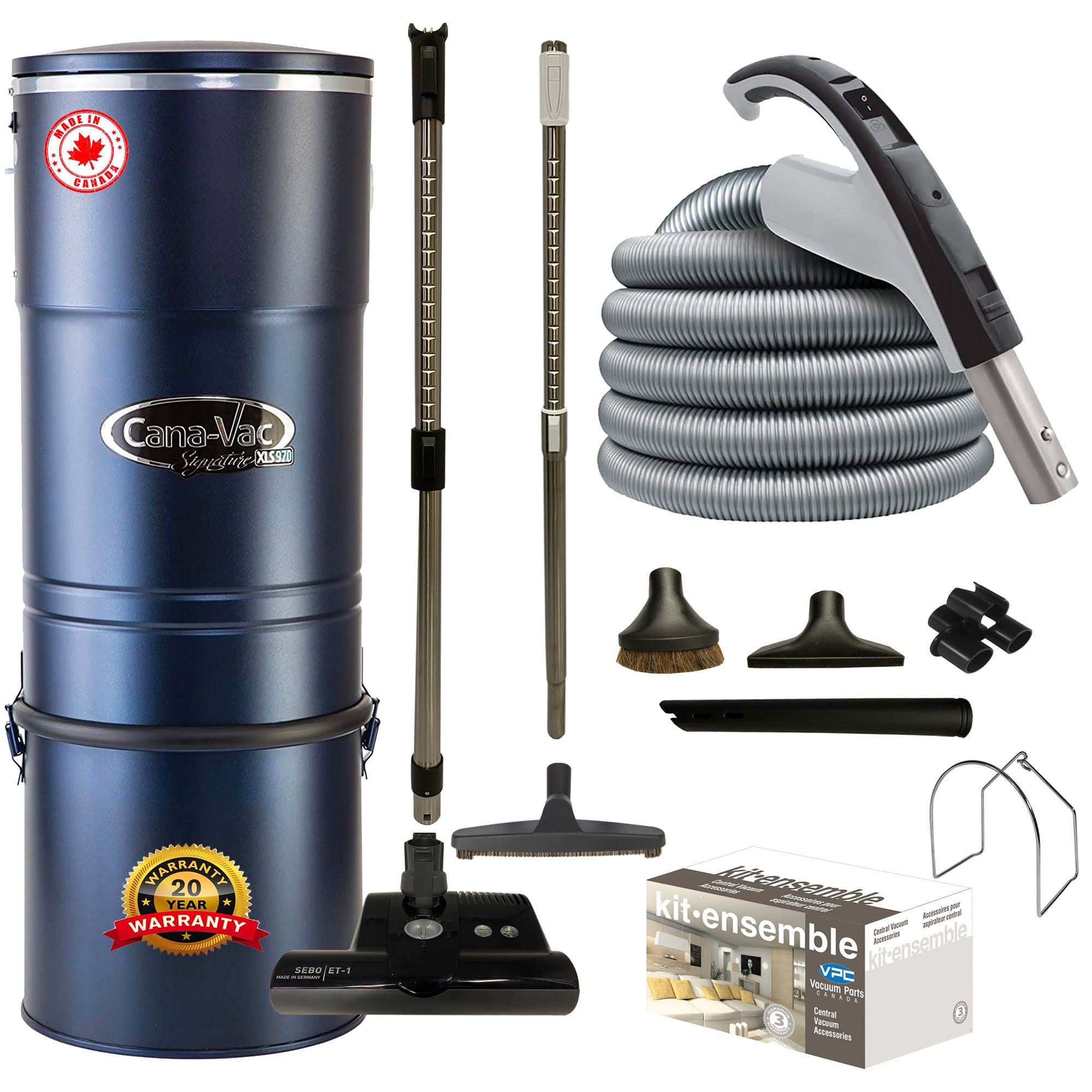 CanaVac XLS990 Central Vacuum Cleaner with Premium Electric Package
