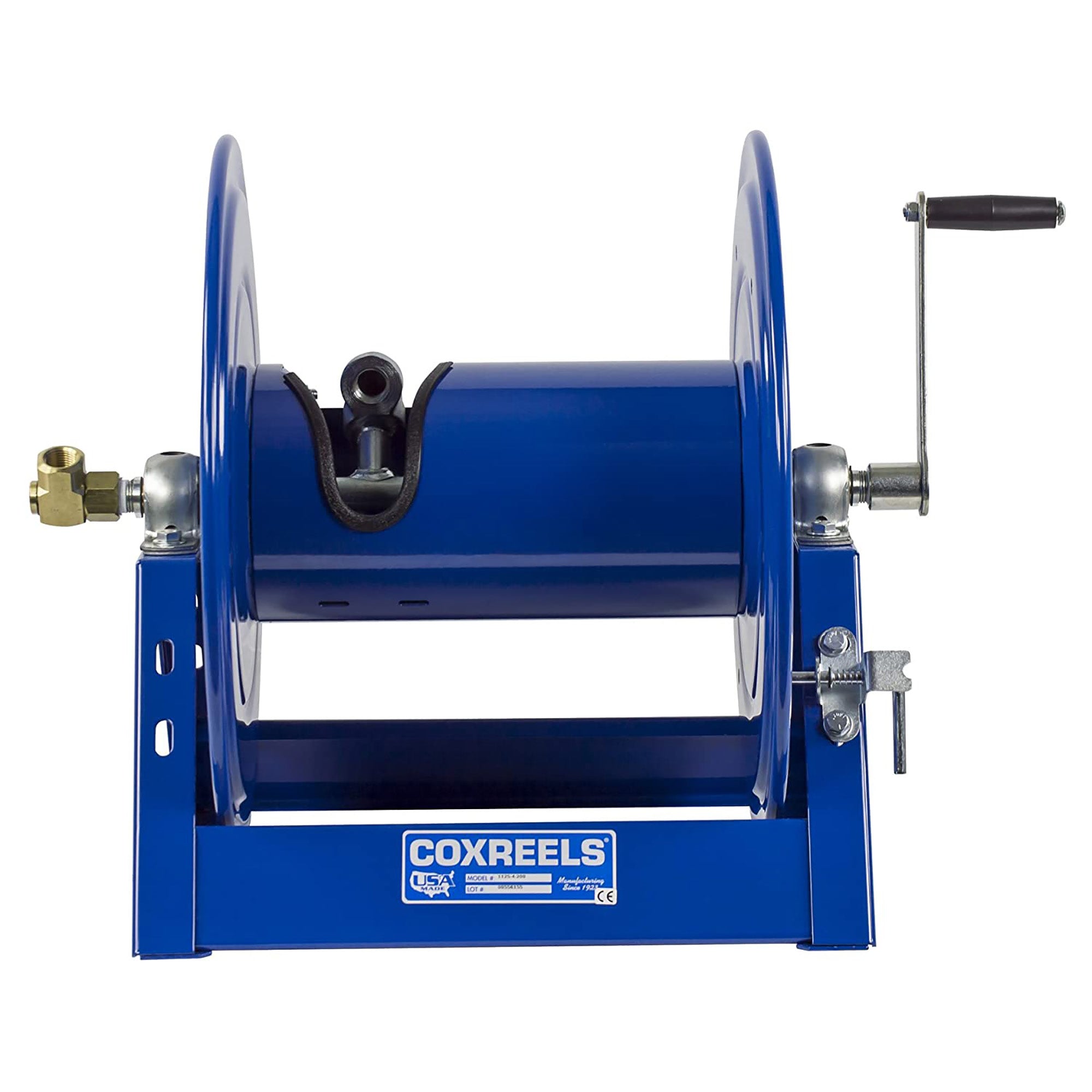 Coxreels 1125-4-100 Hand Crank Steel Hose Reel | 1125 Series | 1/2" x 100', 3,000 PSI