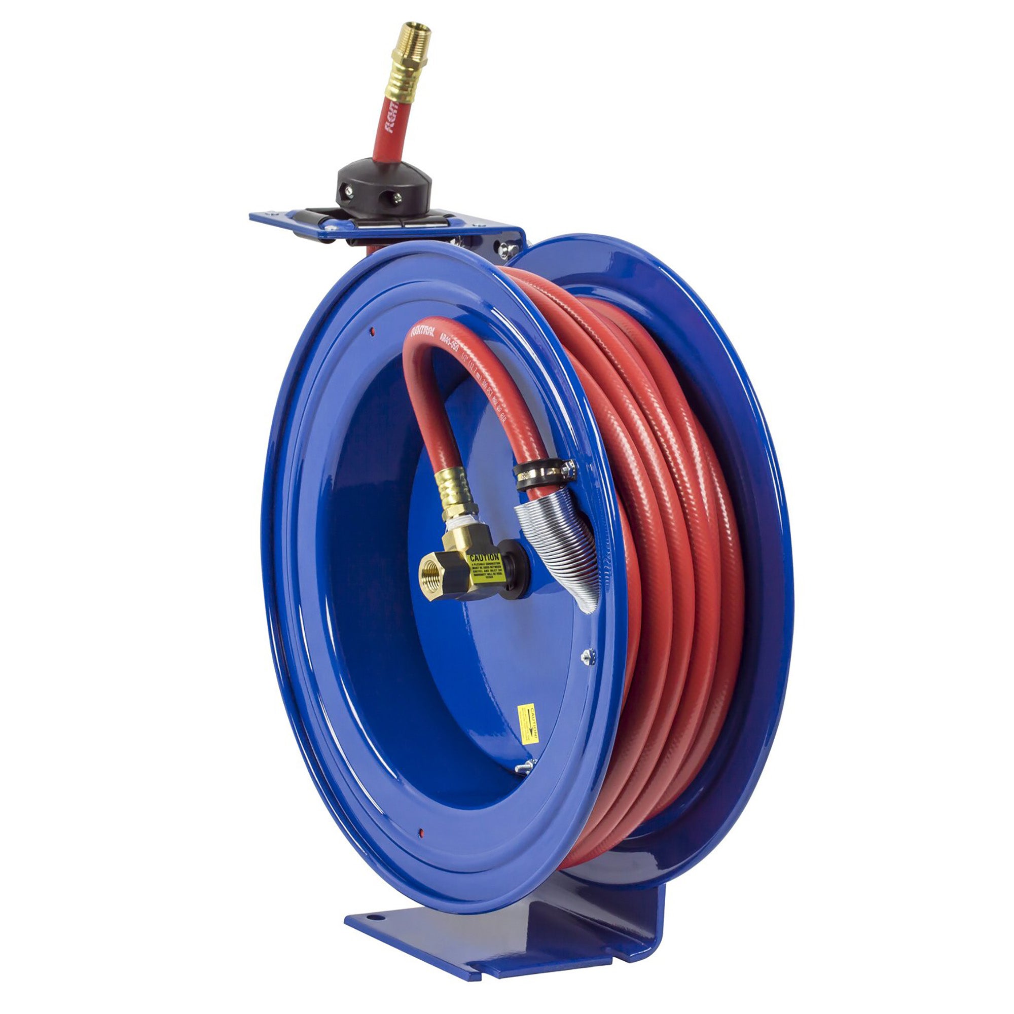 Coxreels P-LP-450 Low Pressure Retractable Air/Water Hose Reel: 1/2 I.D, 50' Hose Capacity, with Hose, 300 PSI, Made in USA