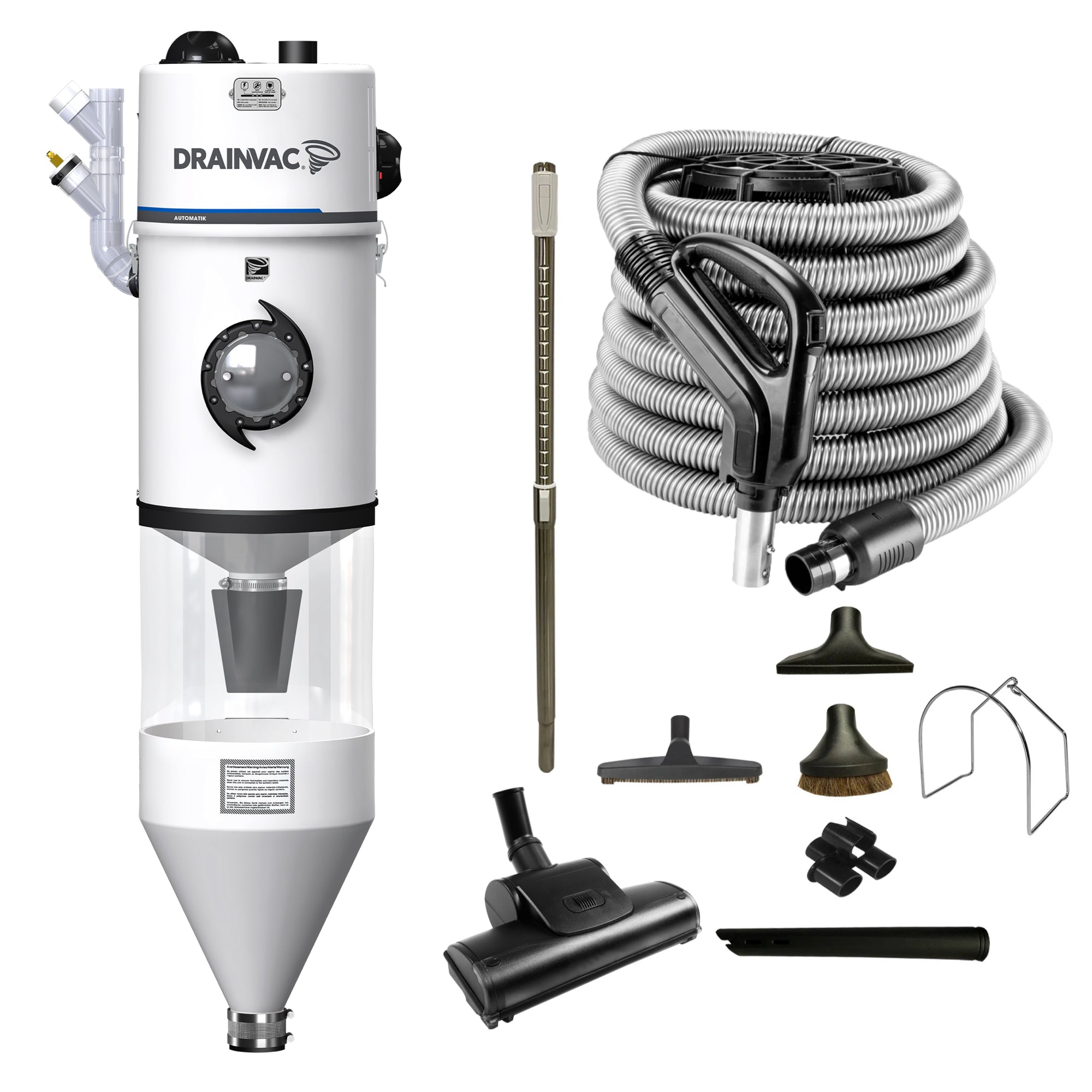 DrainVac Automatik Central Vacuum with Deluxe Air Package