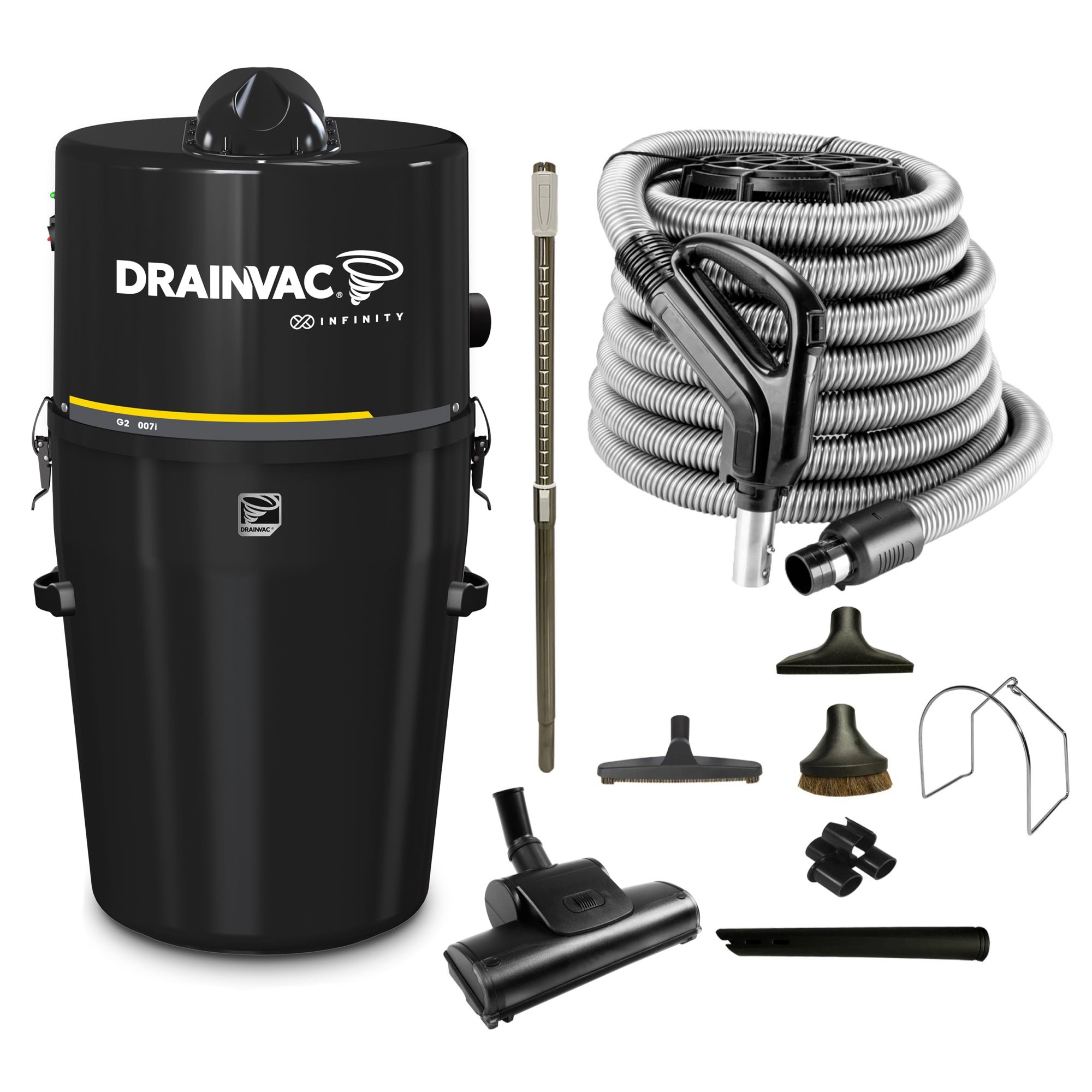 DrainVac G2-007i Infinity Central Vacuum with Deluxe Air Package