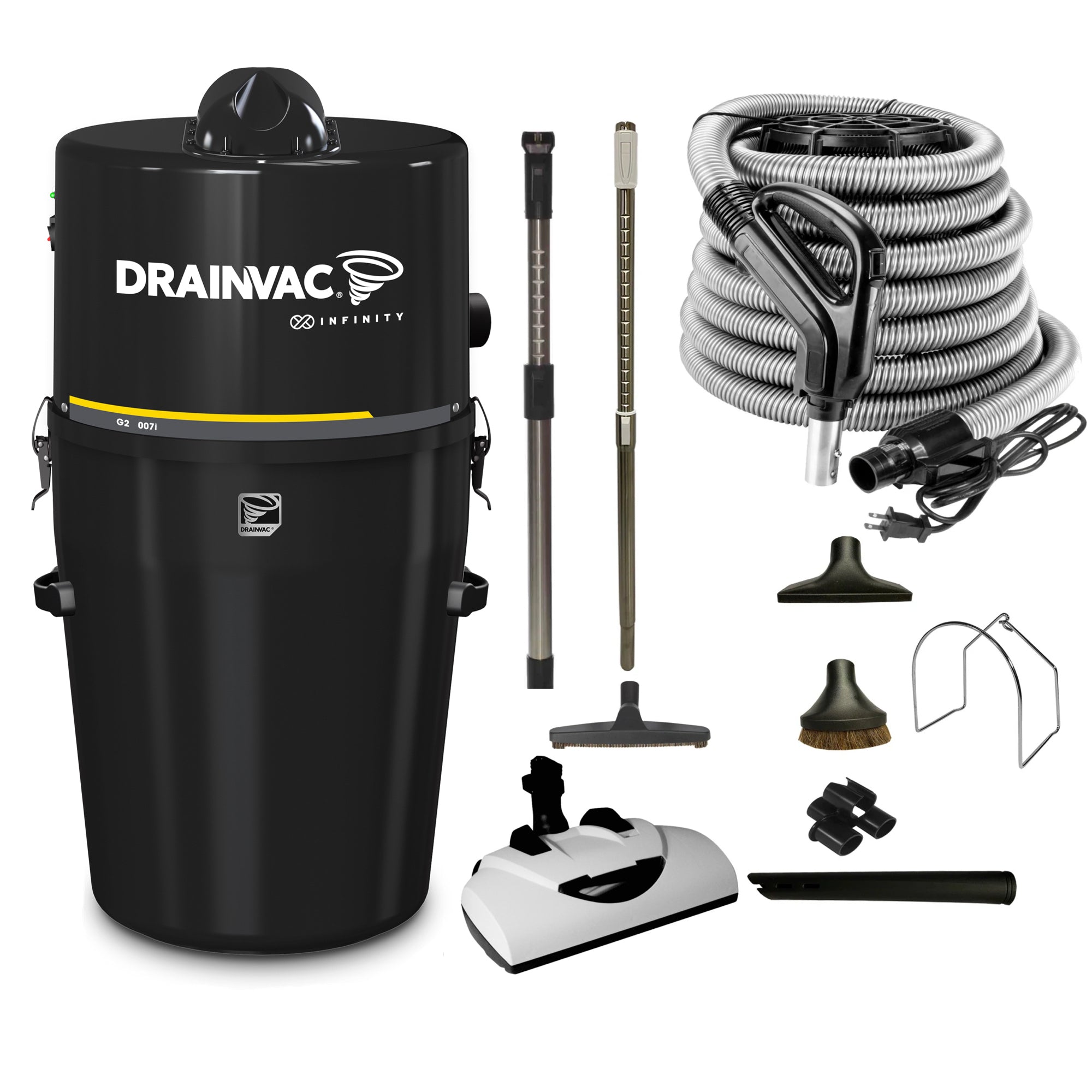 DrainVac G2-007i Infinity Central Vacuum with Wessel Werk EBK360 Electric Package