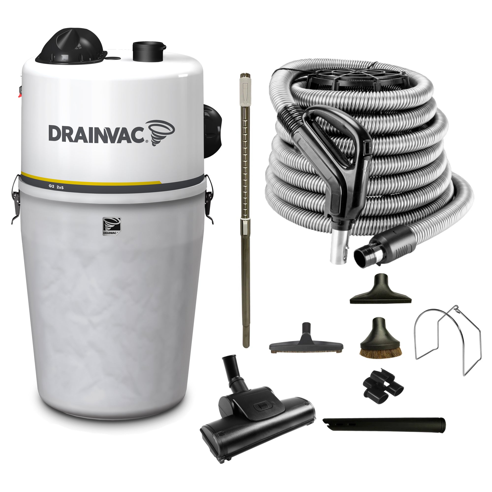 DrainVac G2-2x5 Central Vacuum with Deluxe Air Package