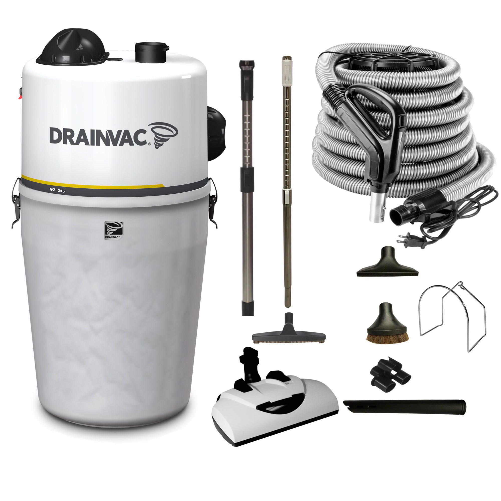 DrainVac G2-2x5 Central Vacuum with Wessel Werk EBK360 Electric Package