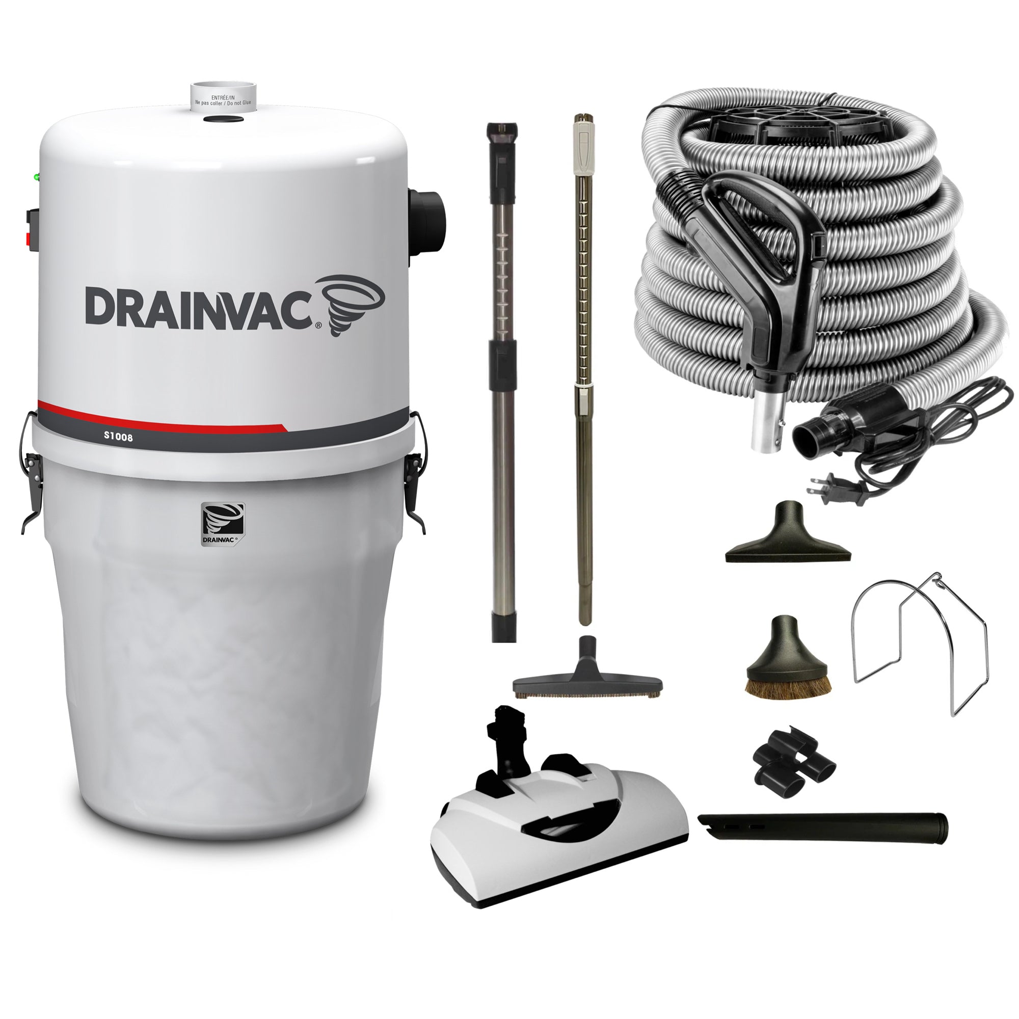 DrainVac S1008 Central Vacuum with Wessel Werk EBK360 Electric Package