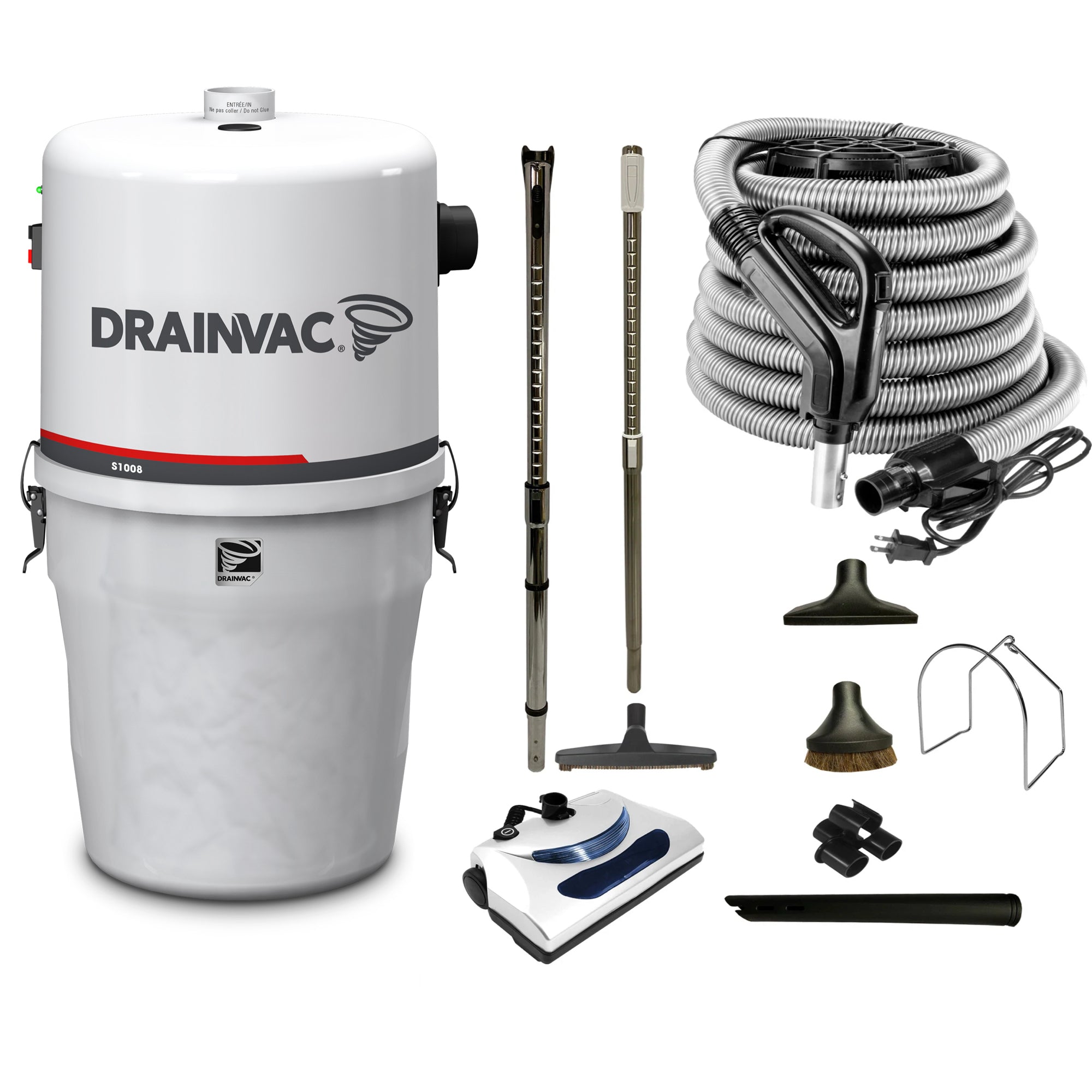 DrainVac S1008 Central Vacuum with Basic Electric Package