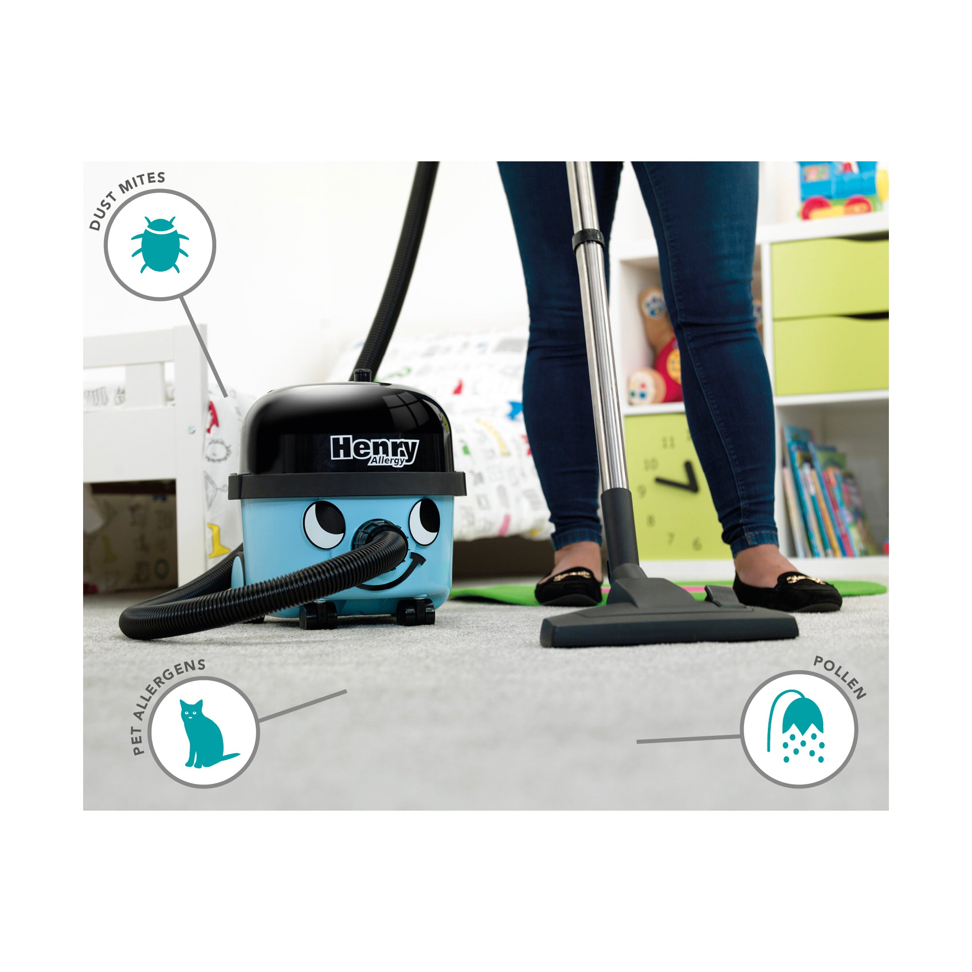 Numatic Henry HVA160 Canister Vacuum Pet Allergens