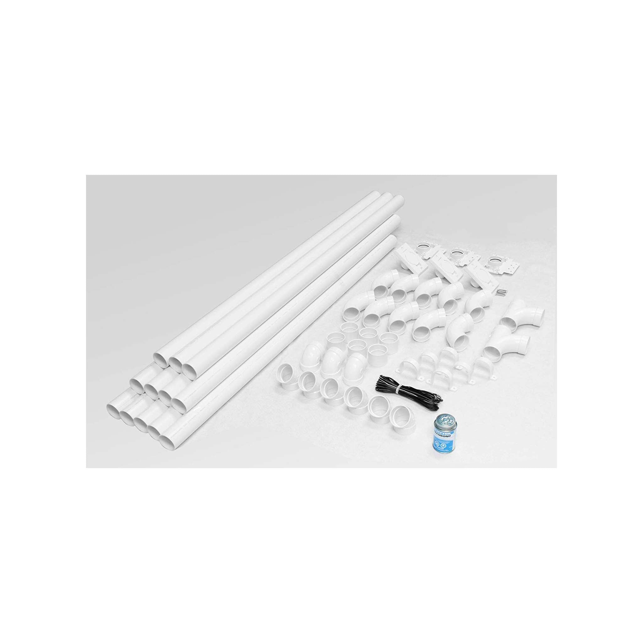 Central Vacuum Inlet Installation Kit for all homes with 2" PVC Piping
