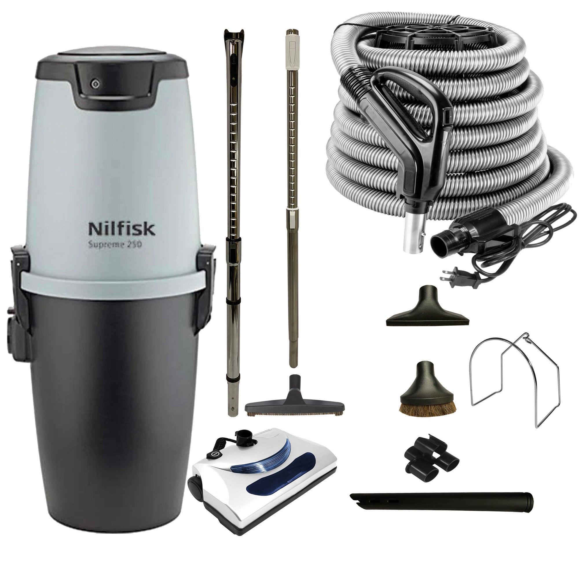 Nilfisk Supreme 250 Central Vacuum with Basic Electric Package - Black