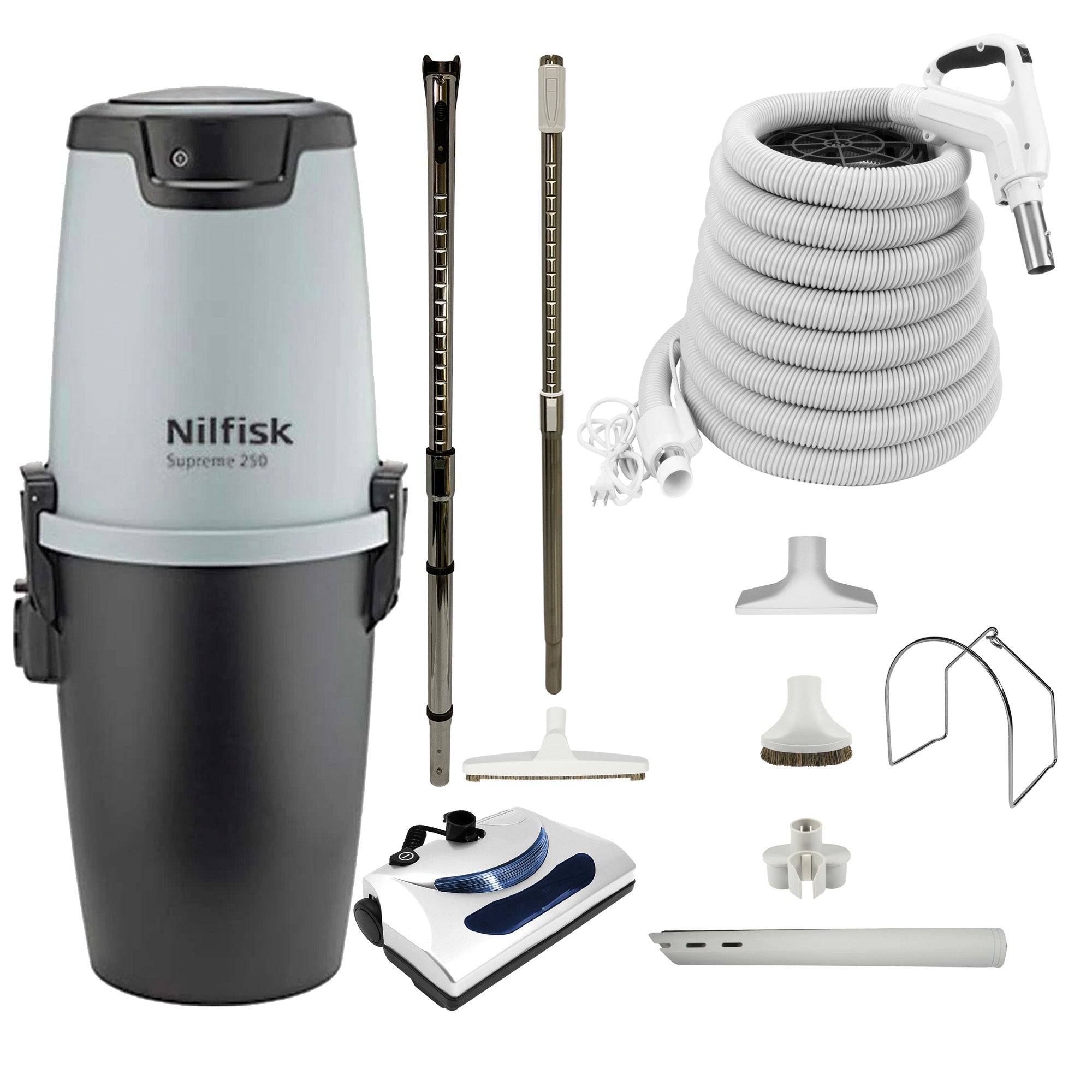 Nilfisk Supreme 250 Central Vacuum with Basic Electric Package - White