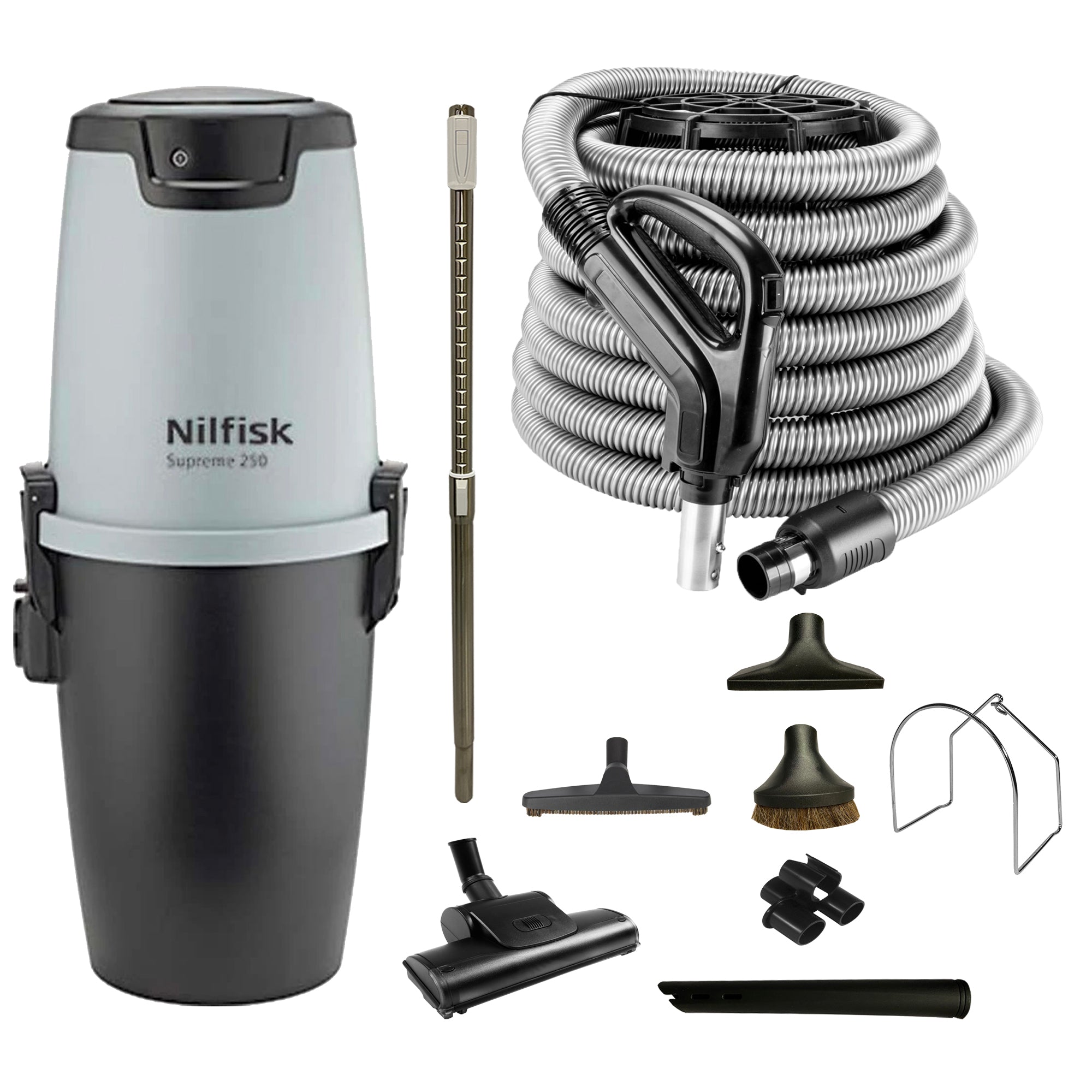 Nilfisk Supreme 250 Central Vacuum Cleaner with Standard Air Package - Black