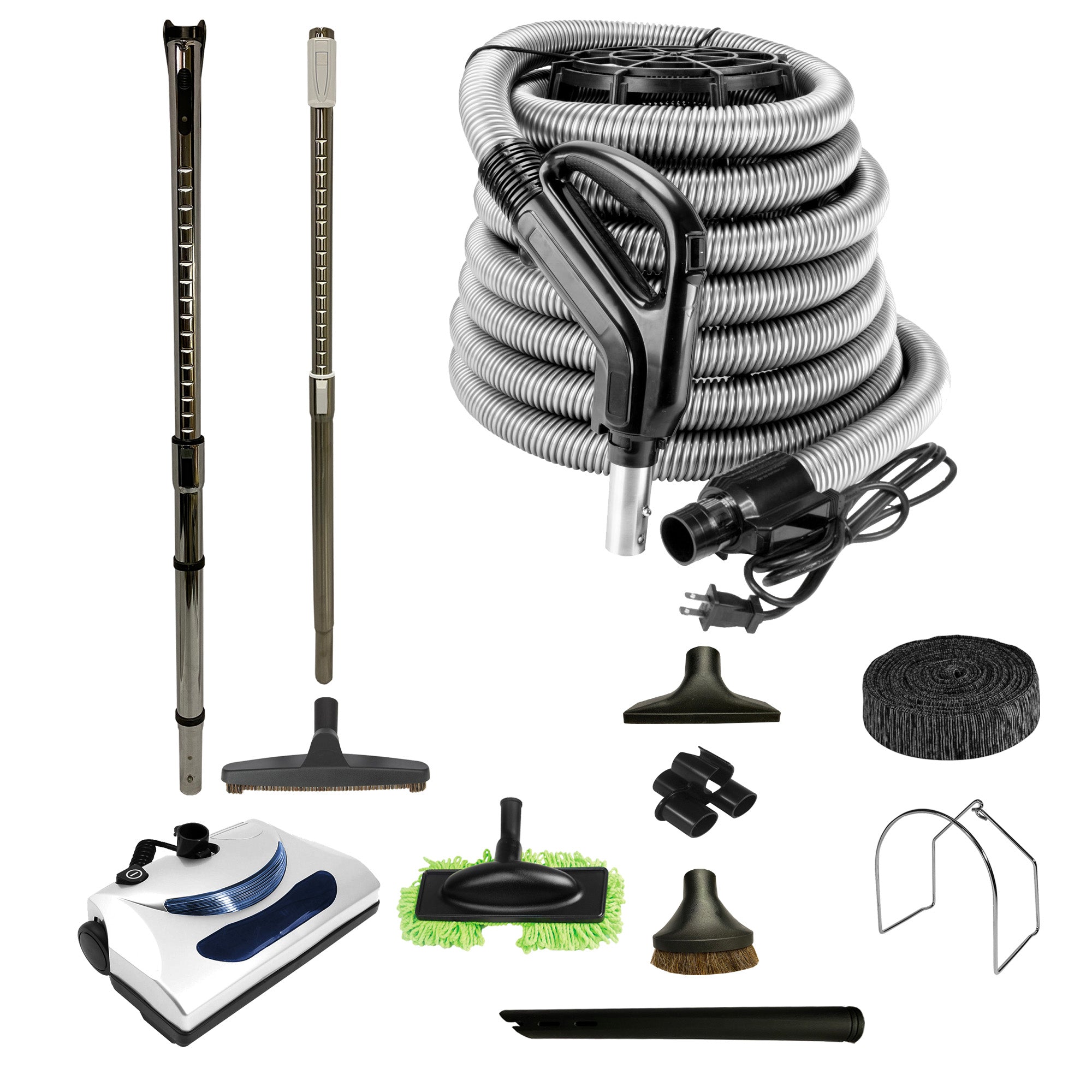Central Vacuum Accessory Kit with PN11 Electric Powerhead - Black