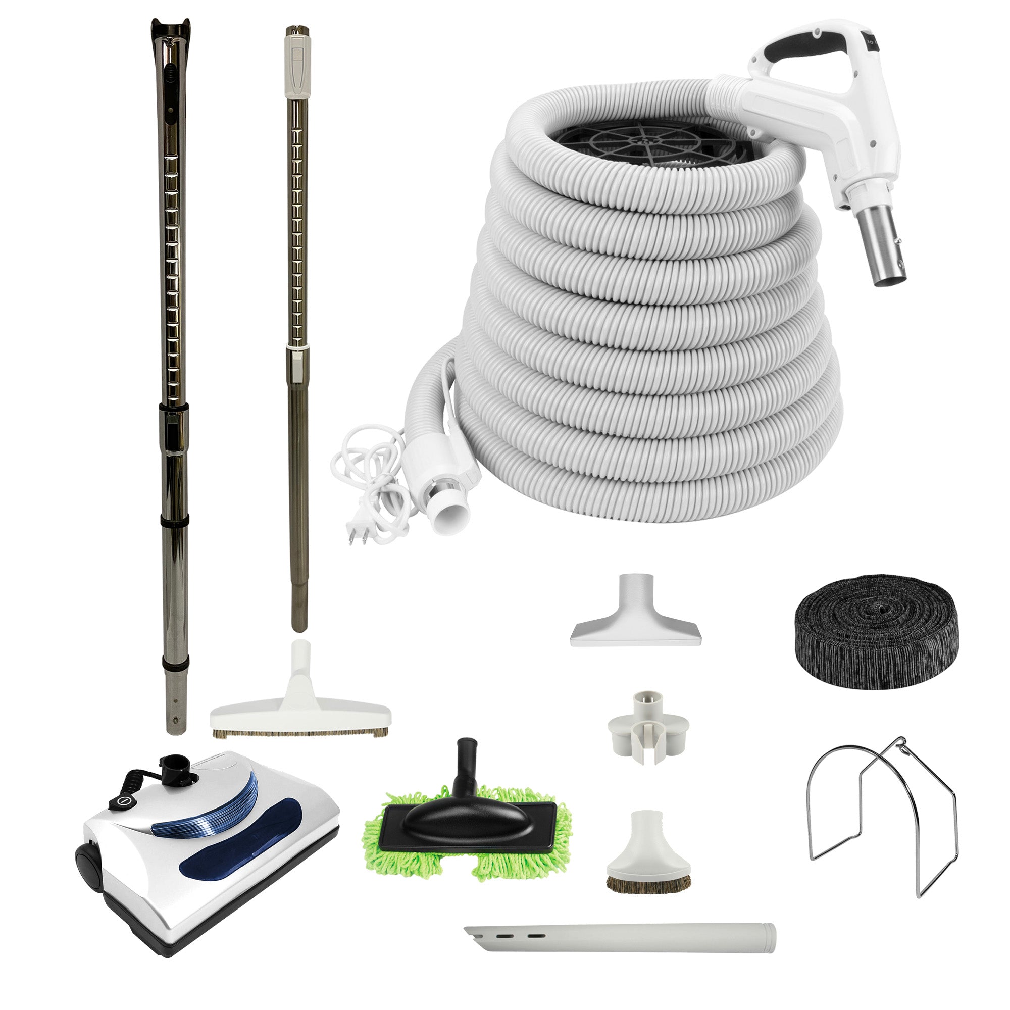 Central Vacuum Accessory Kit with PN11 Electric Powerhead - White