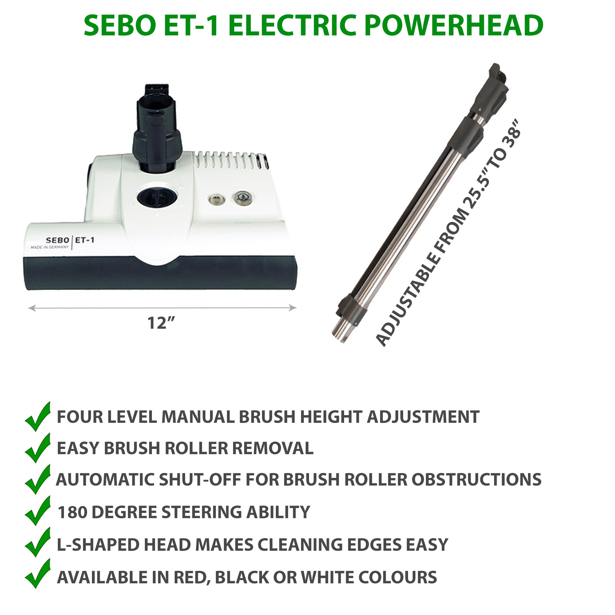SEBO ET-1 Electric Power Head