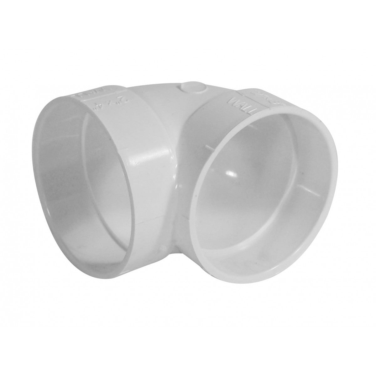 90 Degree Short Elbow for Central Vacuum Installation - White