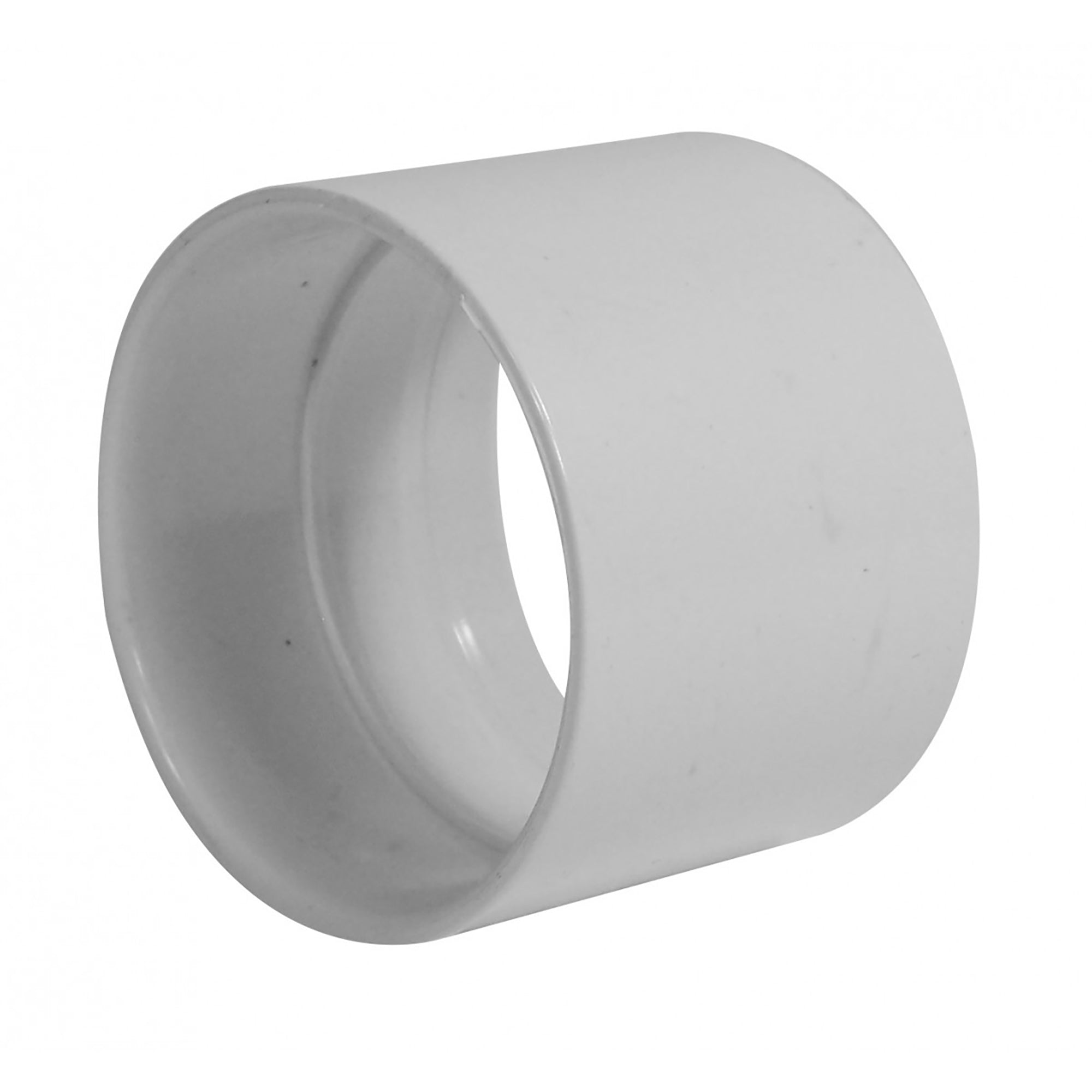 Stop Coupling for Pipe 2'' - Fitting for Central Vacuum Installation - White
