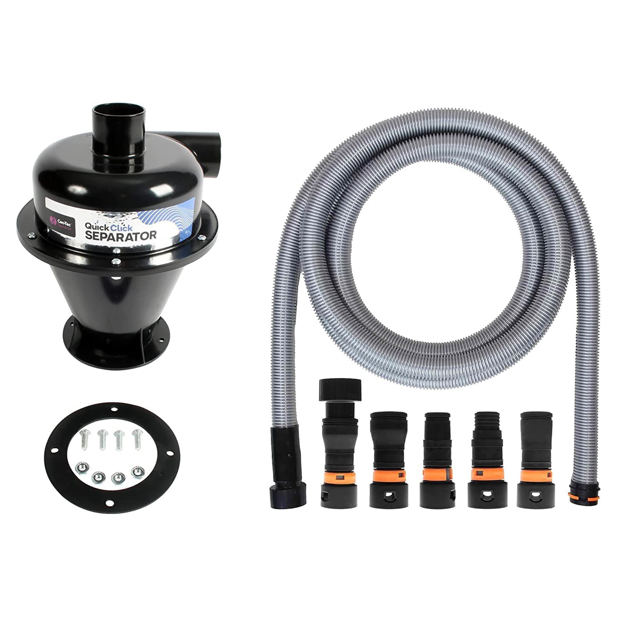 VPC Quick Click Dust Collection Hose for Home and Shop Vacuums with Wet/Dry Cyclonic Separator