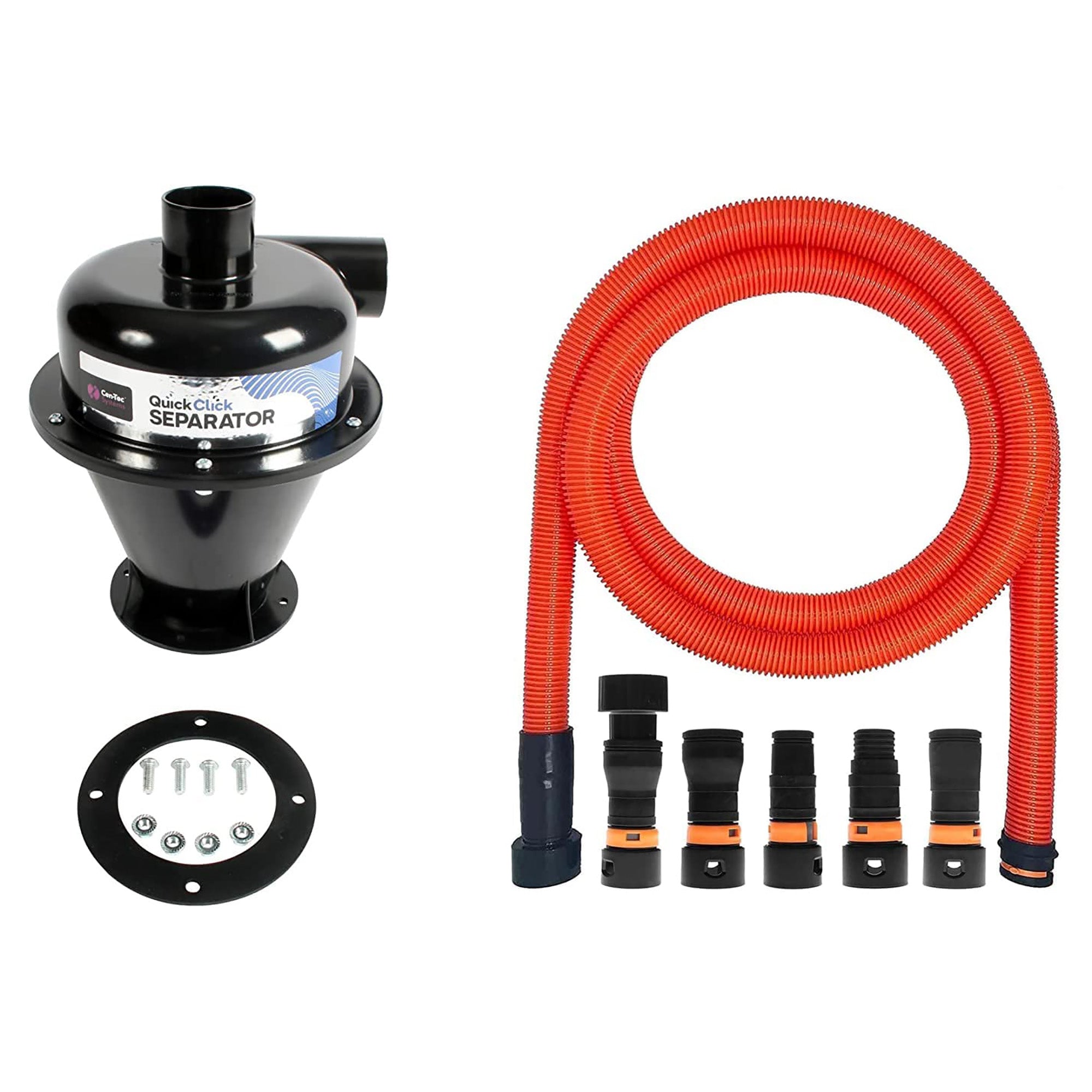 VPC Quick Click Dust Collection Hose for Home and Shop Vacuums with Wet/Dry Cyclonic Separator