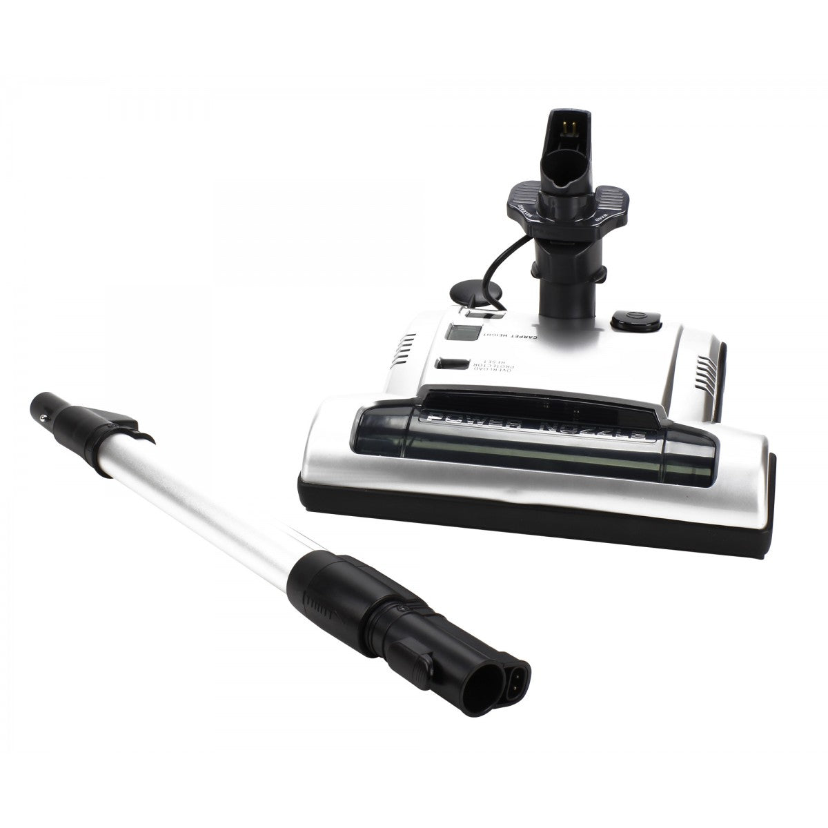 Central Vacuum Electric Powerhead Nozzle Brush Attachment with Integrated Telescopic Wand